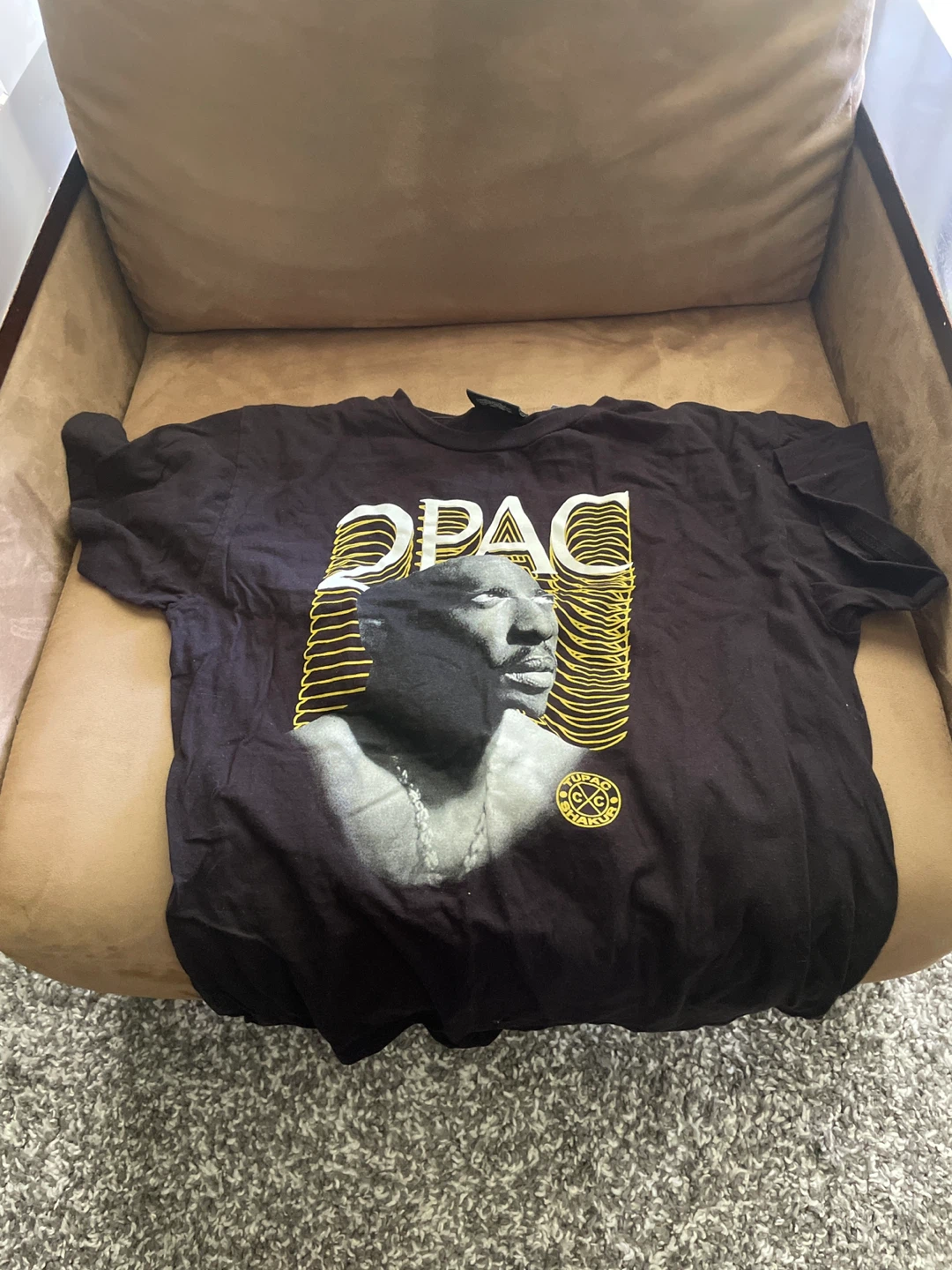 Black Tupac Shakur Graphic T-Shirt