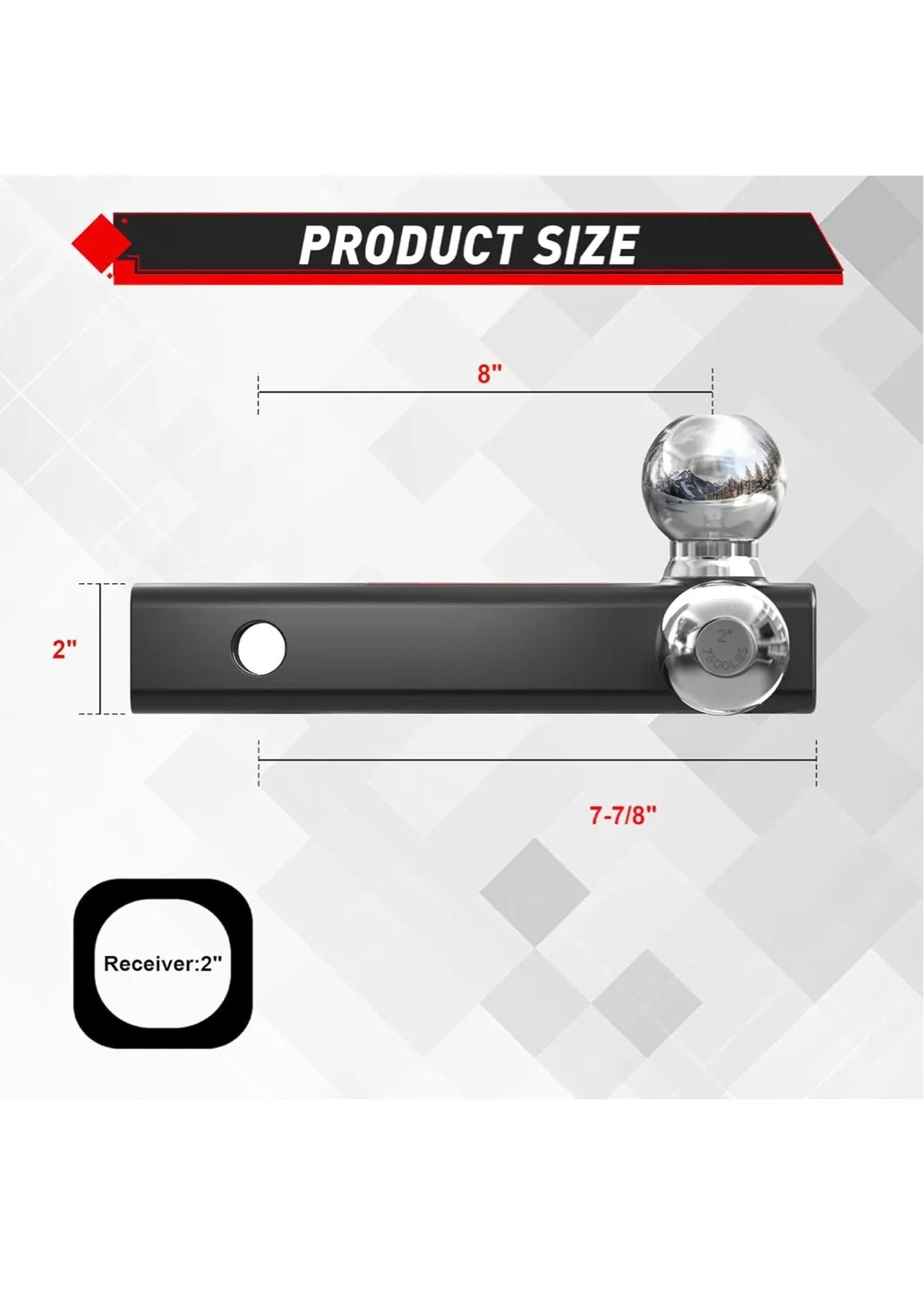 TYT Multi-Ball Trailer Hitch Ball Mount - photo 2
