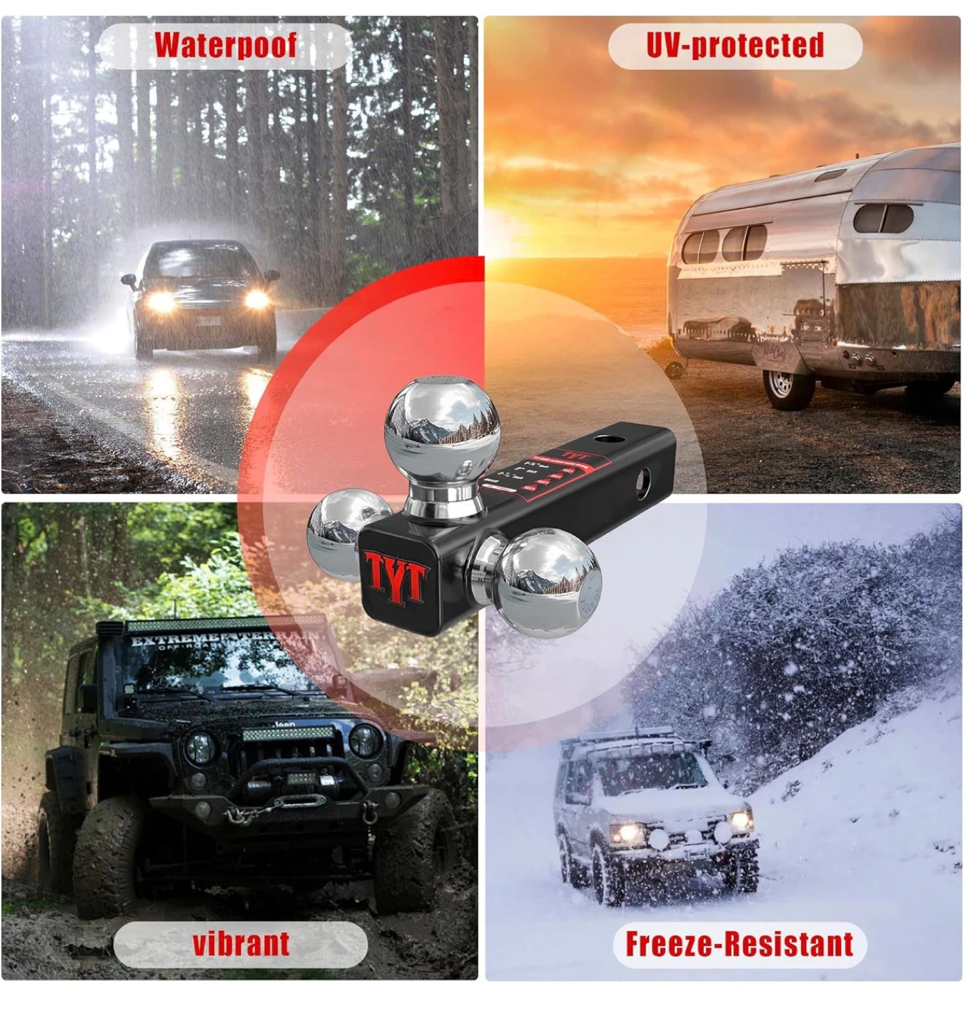 TYT Multi-Ball Trailer Hitch Ball Mount - photo 5