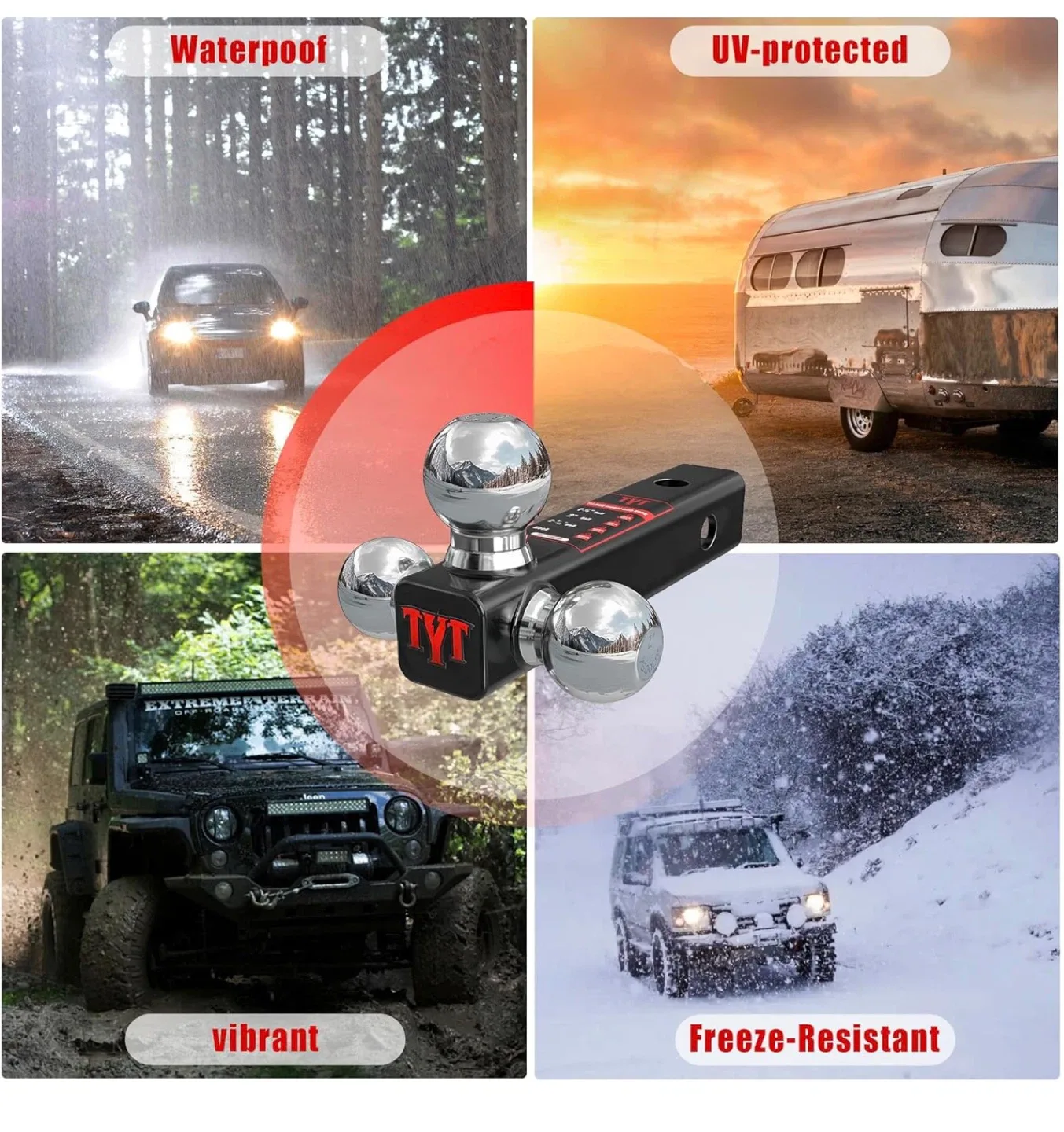 TYT Multi-Ball Trailer Hitch Ball Mount - photo 5