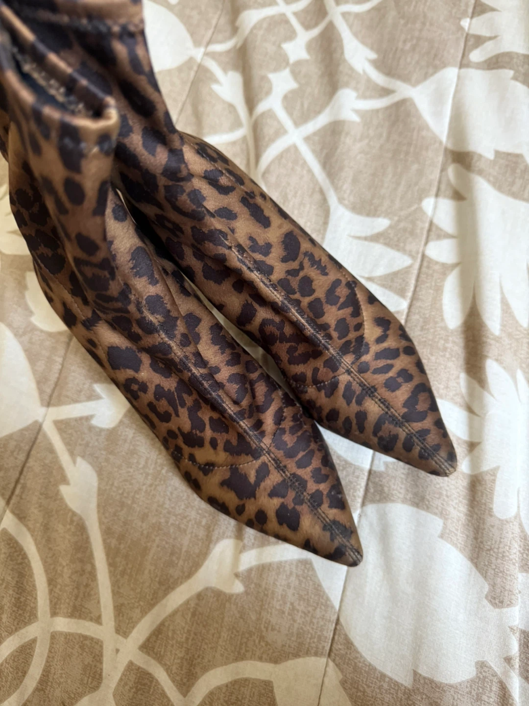 Women's Leopard Print Stiletto Ankle Boots - Size 37 - photo 2