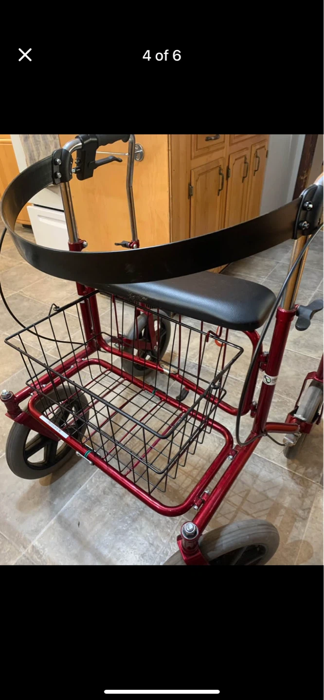 Red Walker with Seat and Basket - photo 3