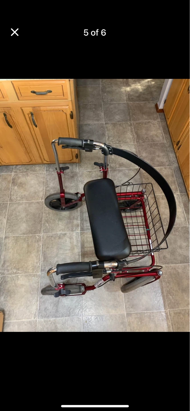Red Walker with Seat and Basket - photo 4