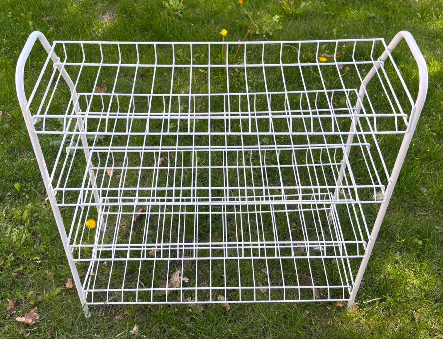 Steel-wire 4-Tier Shoe Rack - White - photo 3
