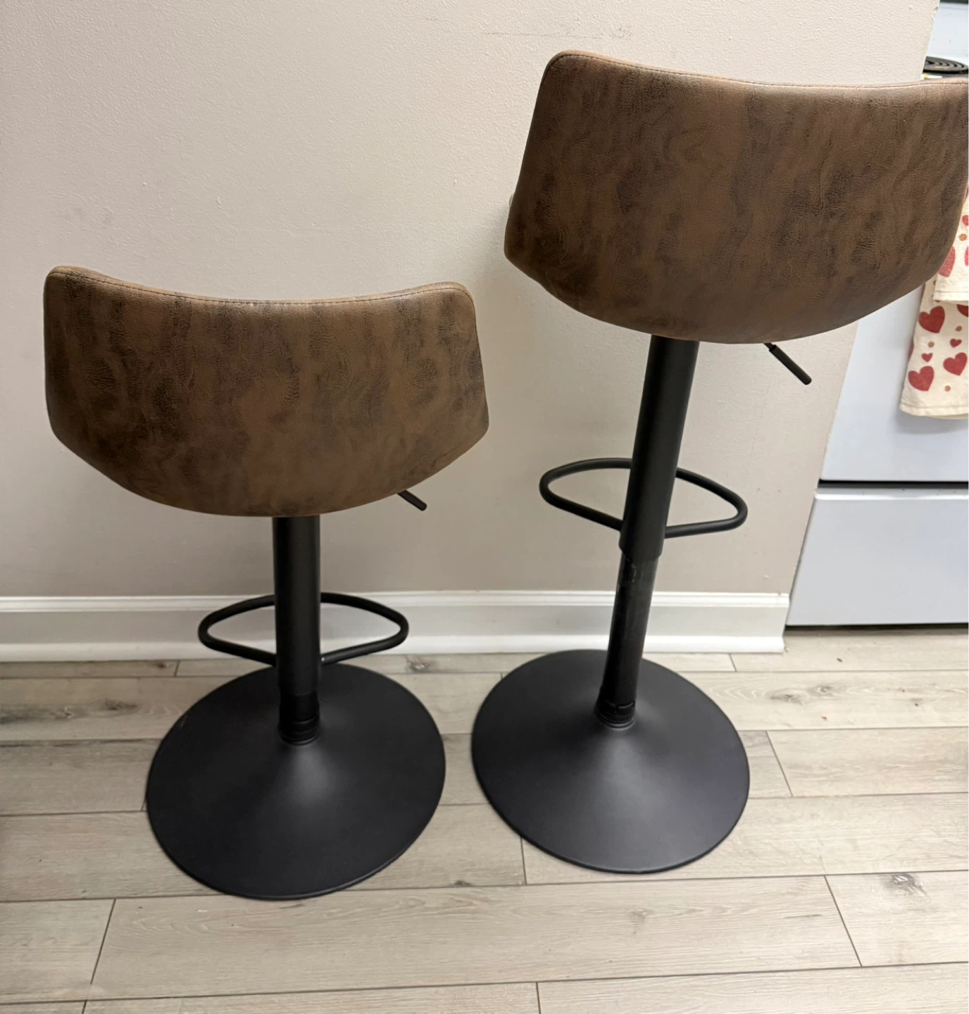 BTExpert Adjustable Swivel Brown Counter Stool Chairs (2) - photo 2
