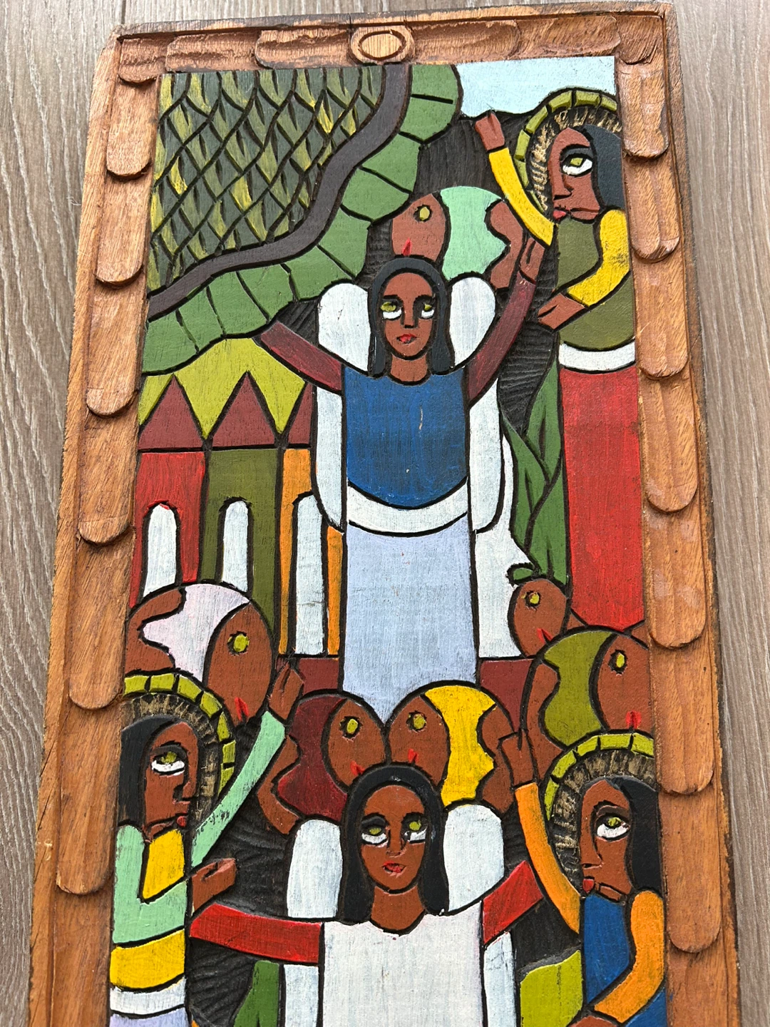 Andrade Viteri Hand-Carved Wood Relief EcuadorianArt - photo 2