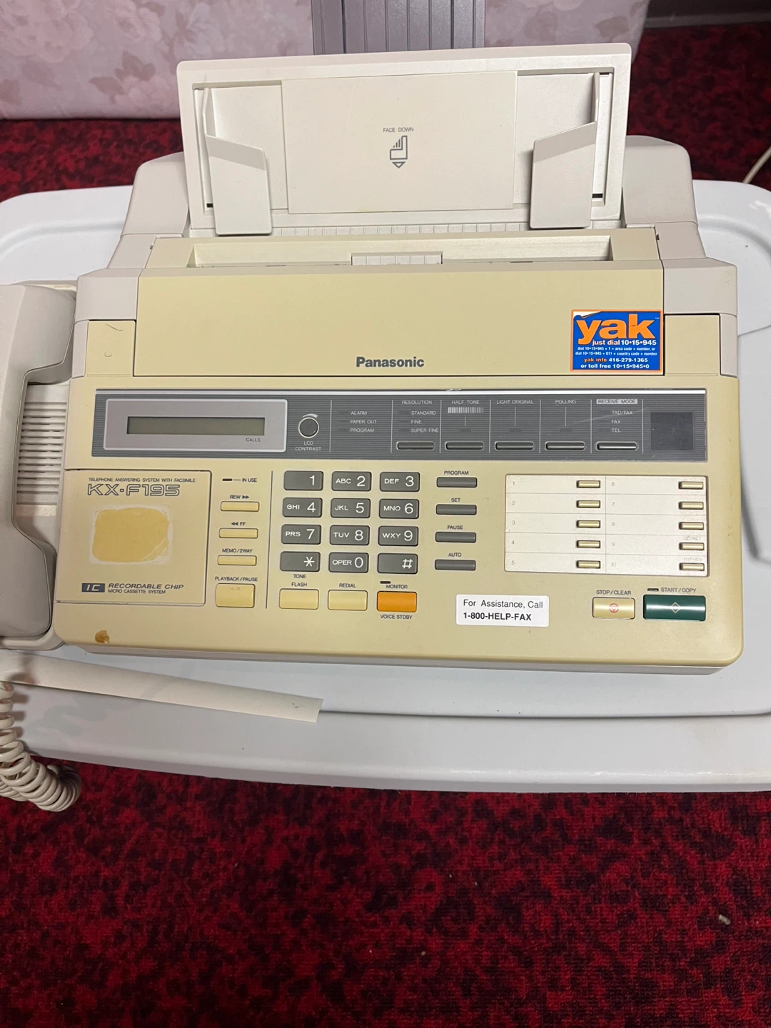 Panasonic KX-F122 Fax Machine with Logix Fax Paper - photo 2