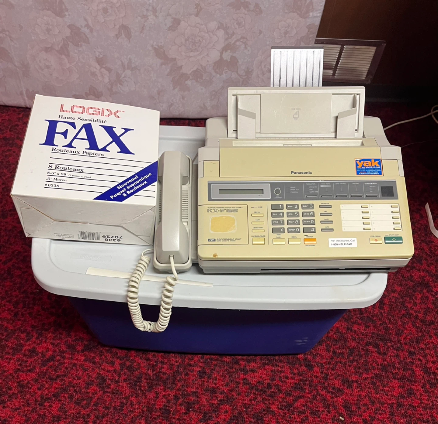 Panasonic KX-F122 Fax Machine with Logix Fax Paper