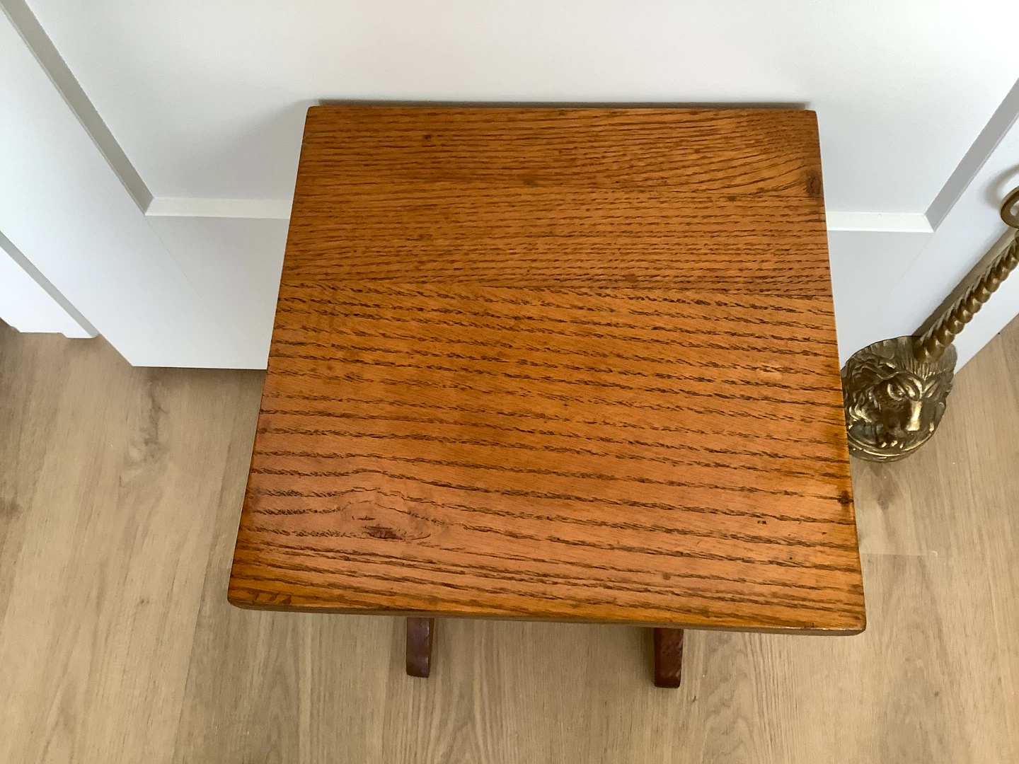 Arts & Crafts Small Oak Wood Table 🐞 - photo 2