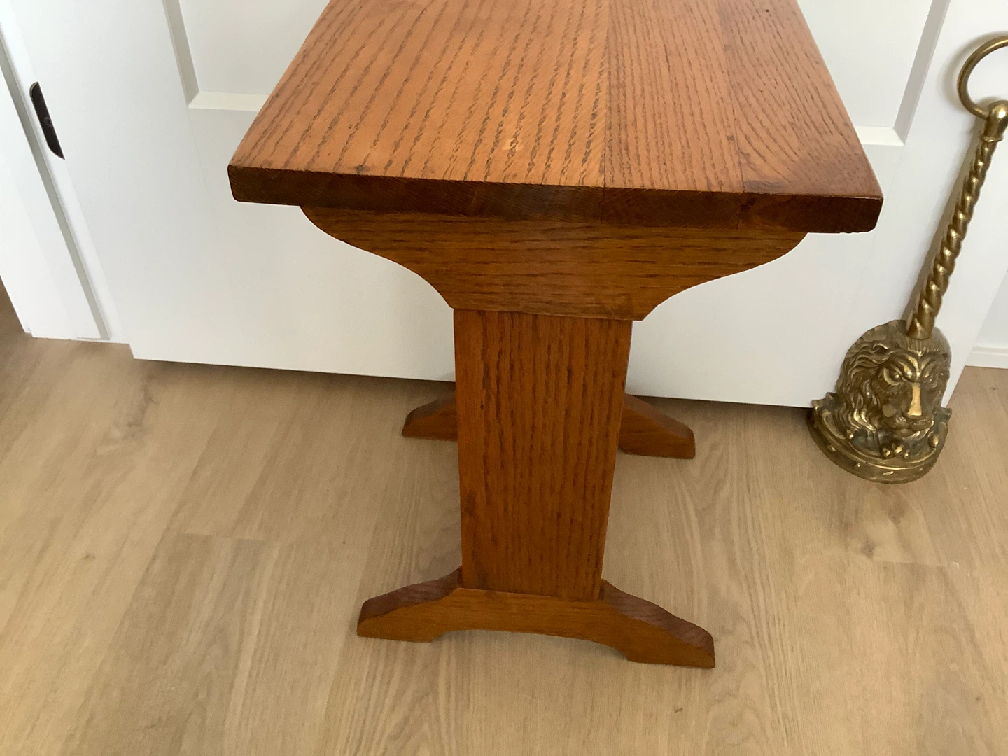 Arts & Crafts Small Oak Wood Table 🐞 - photo 4