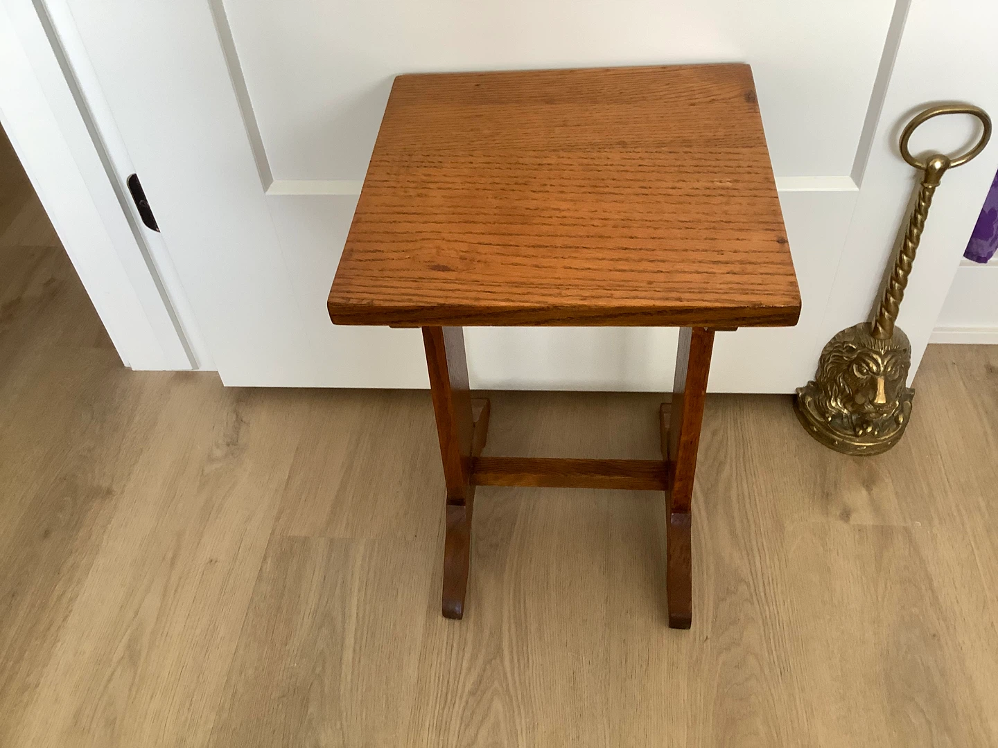 Arts & Crafts Small Oak Wood Table 🐞