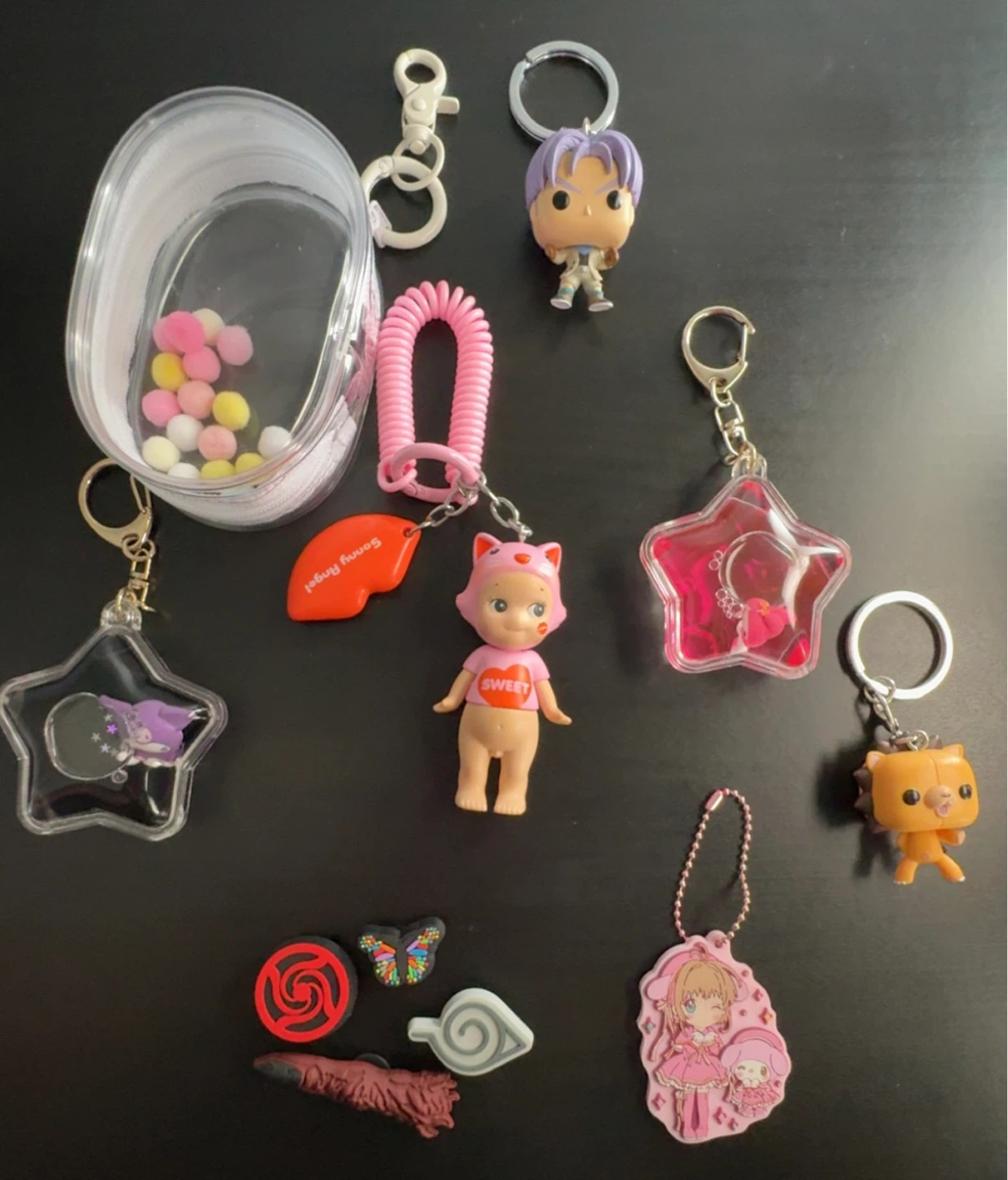 Sanrio Characters Keychains, Charms, Pins