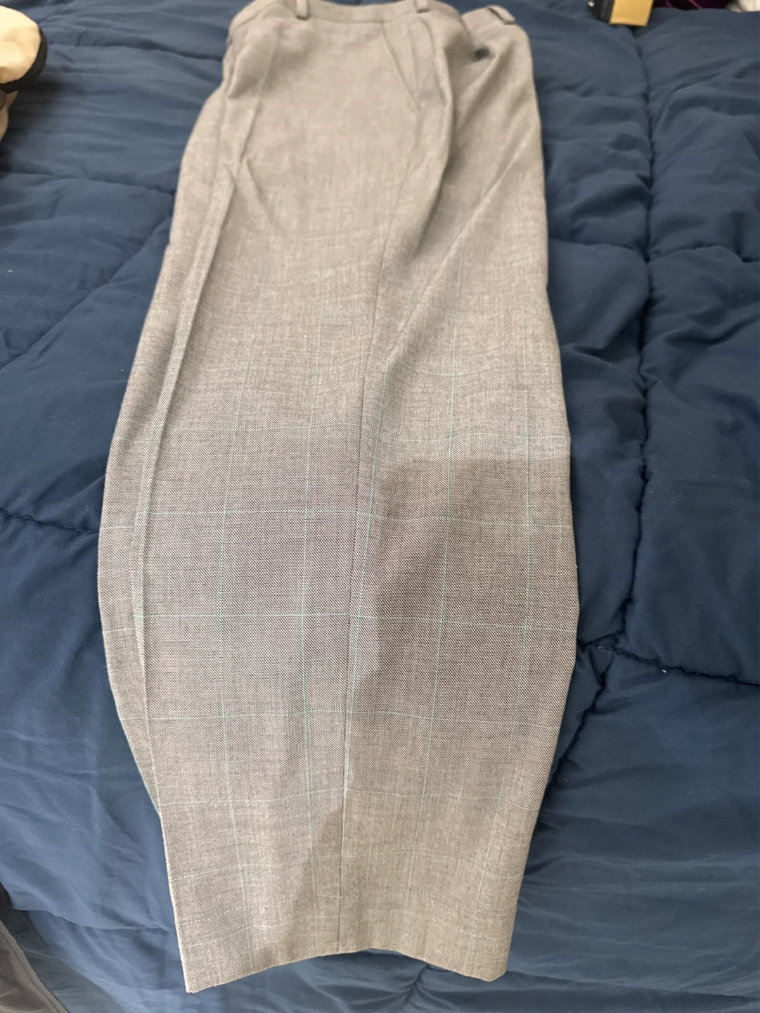 Lauren Ralph Lauren Grey/Teal Plaid Pants Size 14R - photo 4