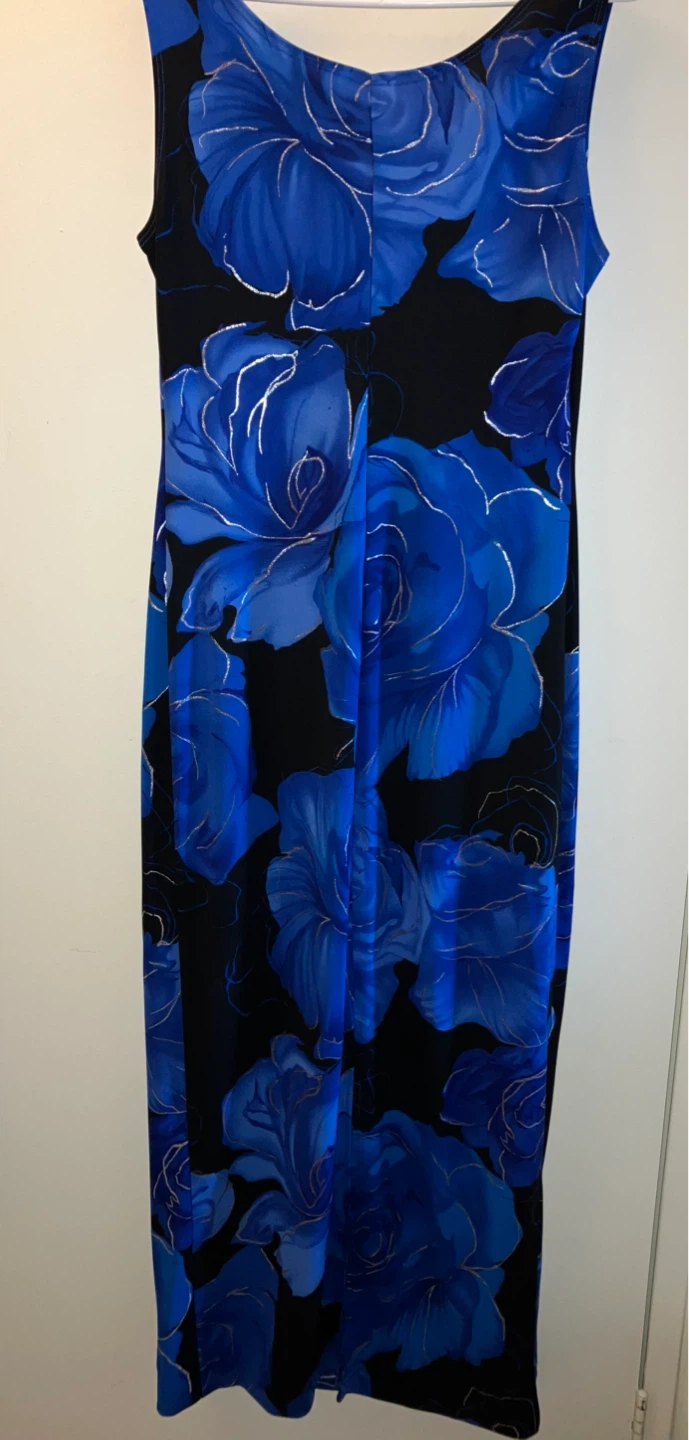AIRWEATHER Blue Rose Print Maxi Dress - photo 2