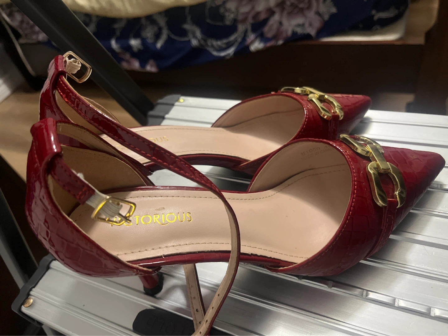Victorious Red Faux Croc with Gold Buckle - photo 4