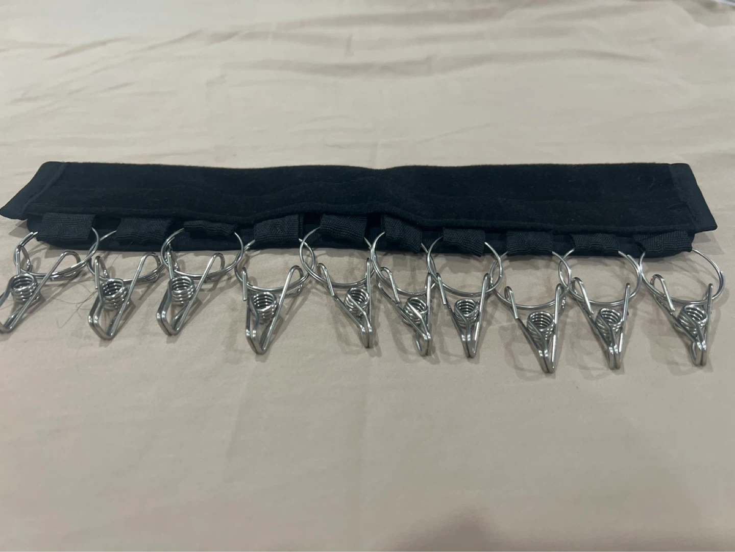 Hanging Sock Clips Organizer - Black