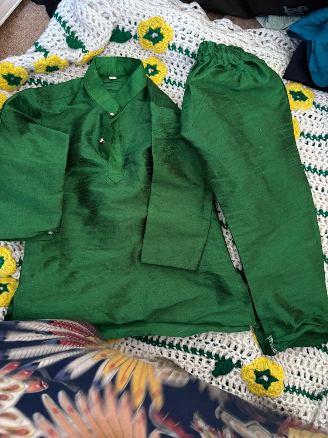 Boys' Kurta Pajama Set - Green