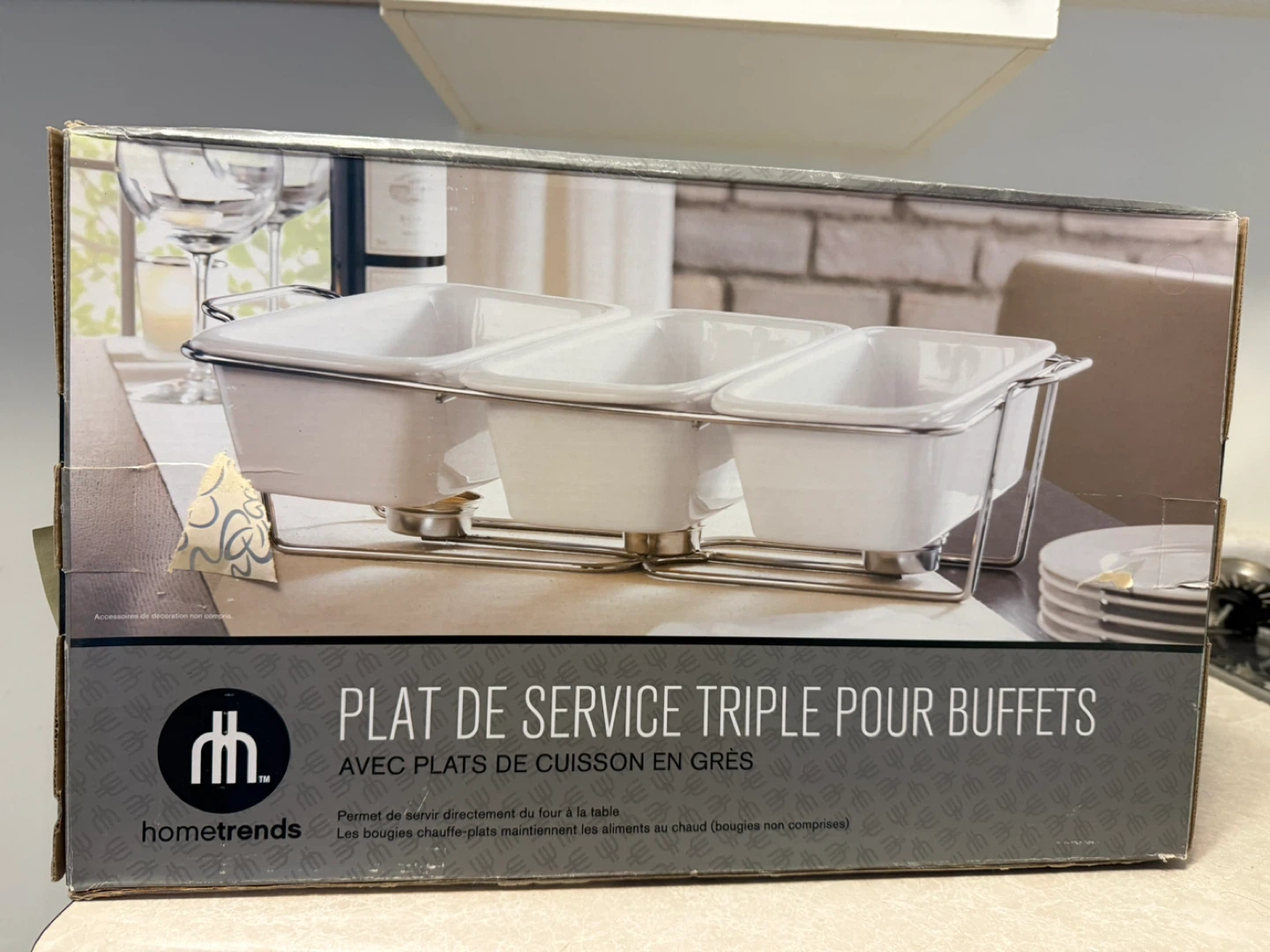 hometrends Triple Buffet Serving Dish Set