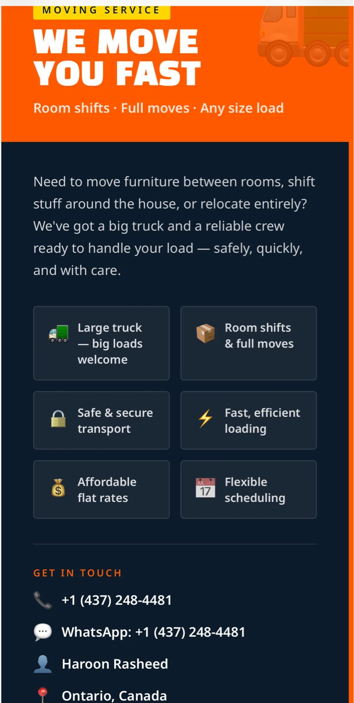 We Move You Fast - Moving Service