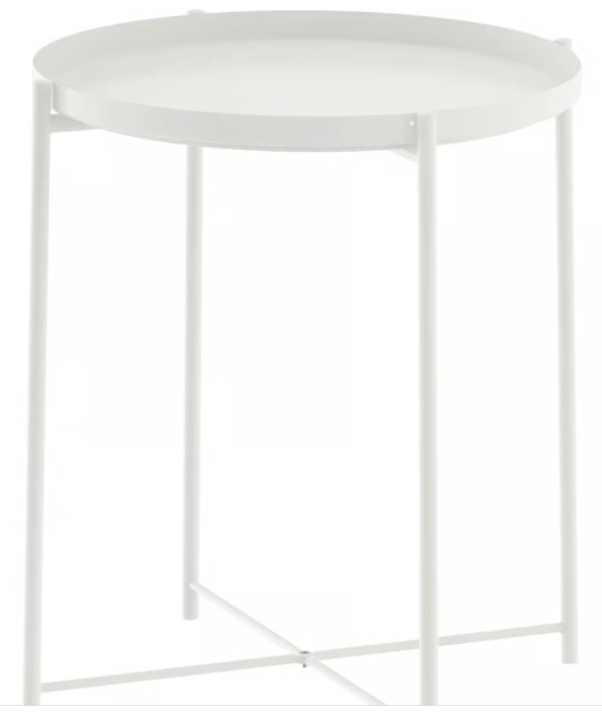 IKEA White Round Side Table - photo 2