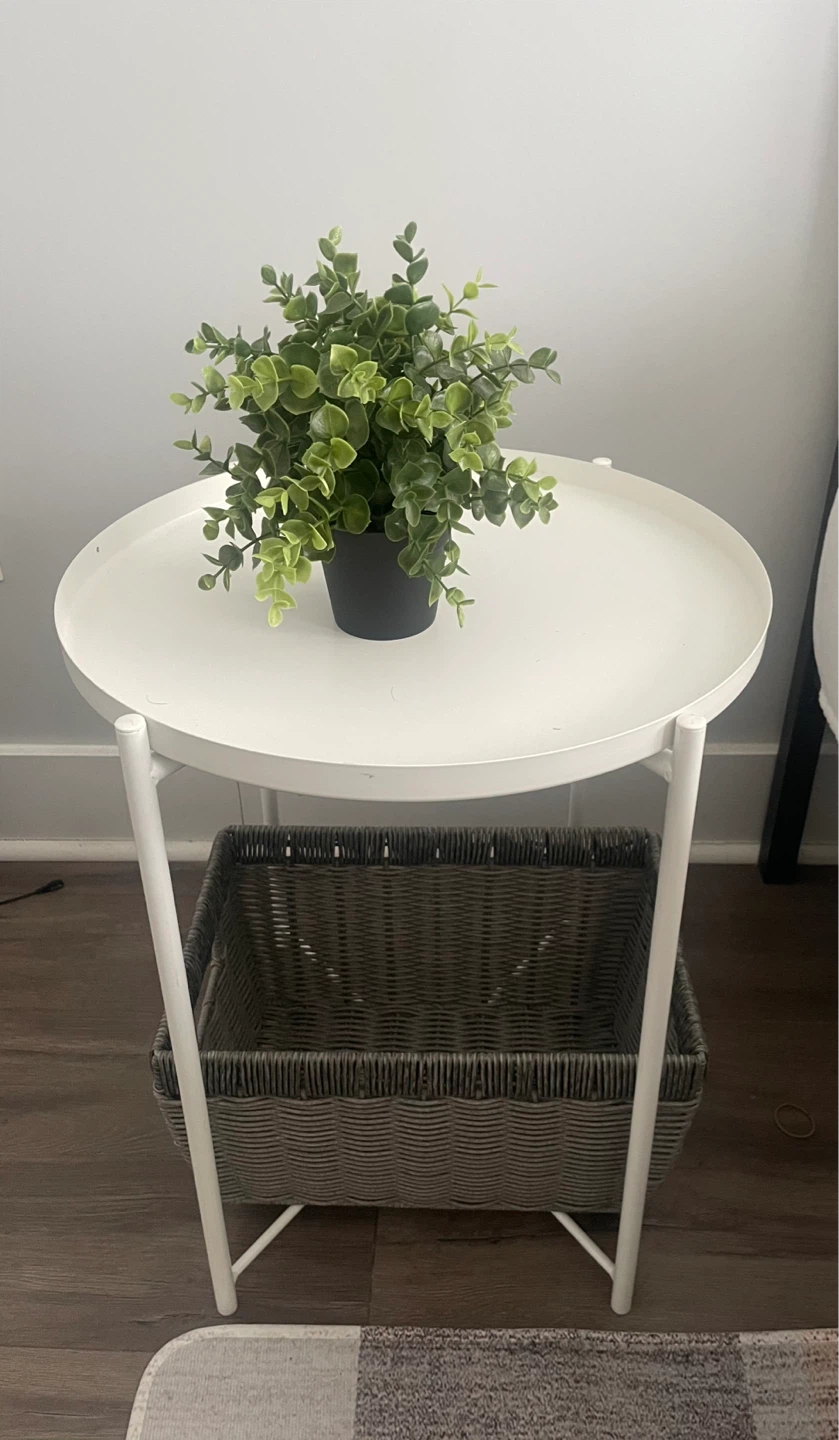 IKEA White Round Side Table