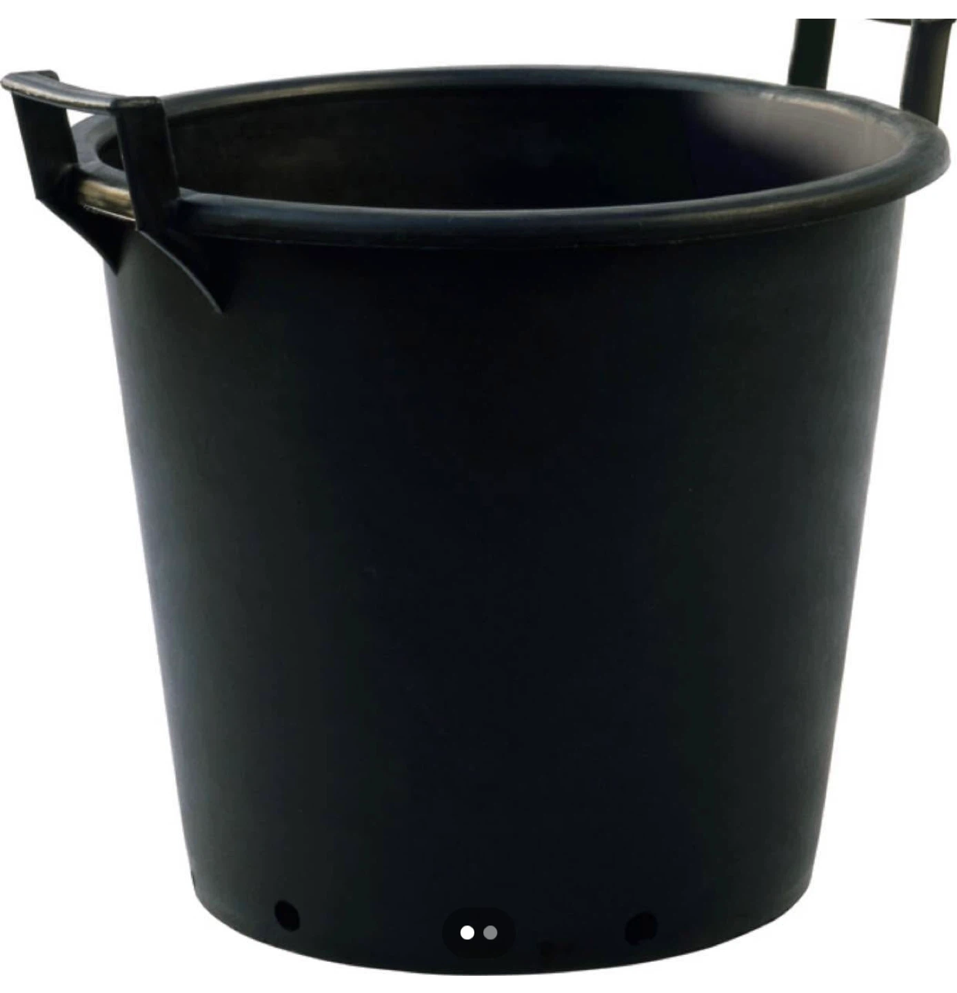 Black Plastic Pot with Handles
