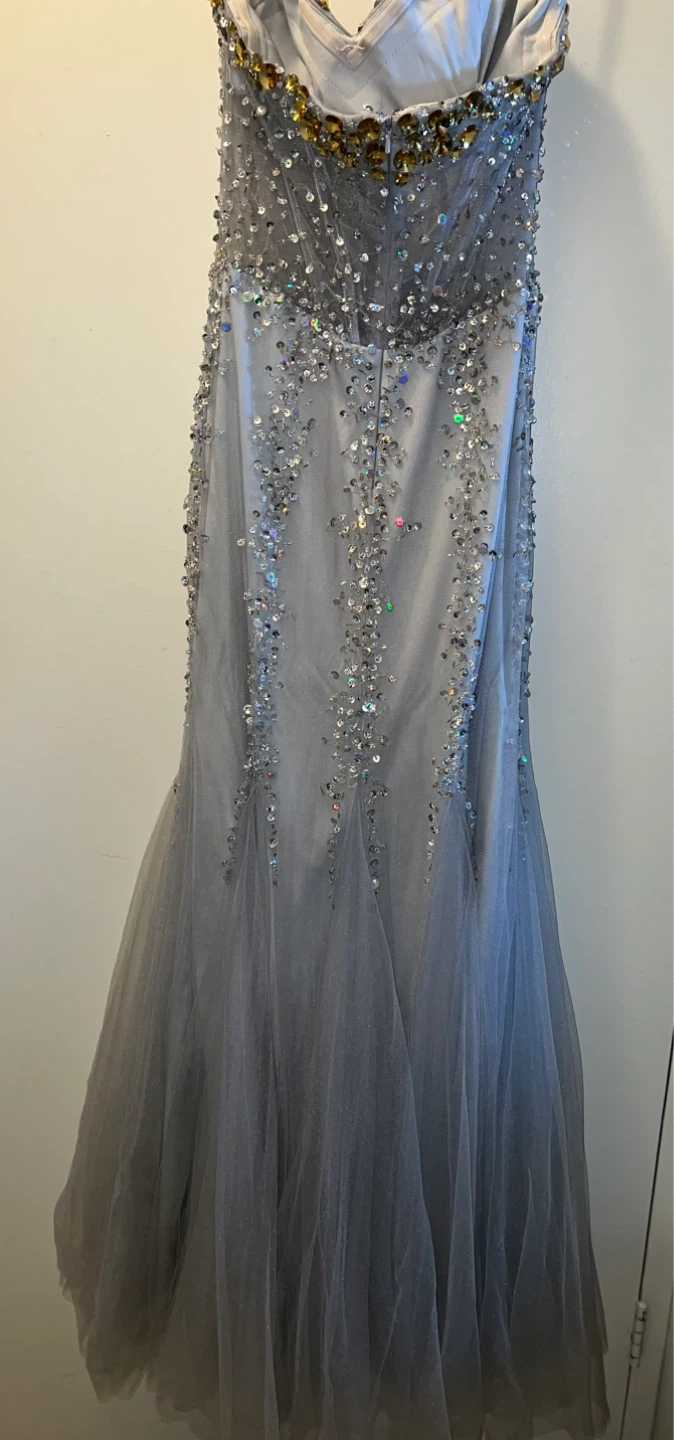 Let's Fashion Sequin Strapless Mermaid Gown - Small - photo 2