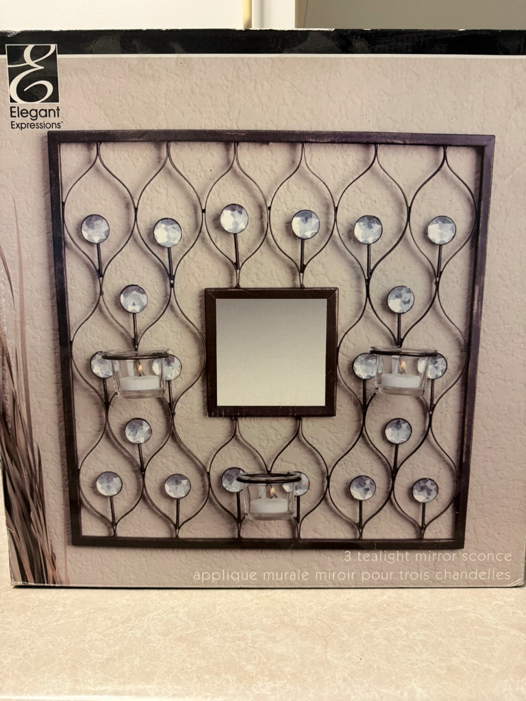 Elegant Expressions 3 Tealight Mirror Sconce