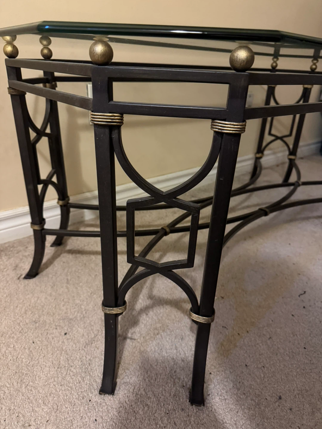 Metal and Glass Coffee Table - photo 2