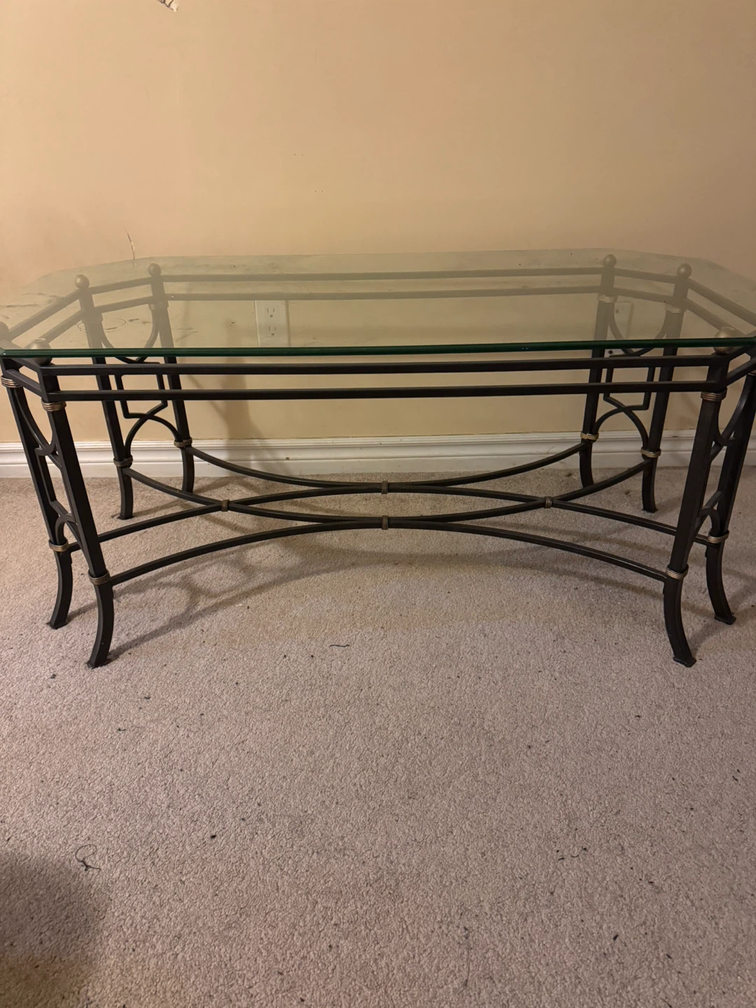 Metal and Glass Coffee Table