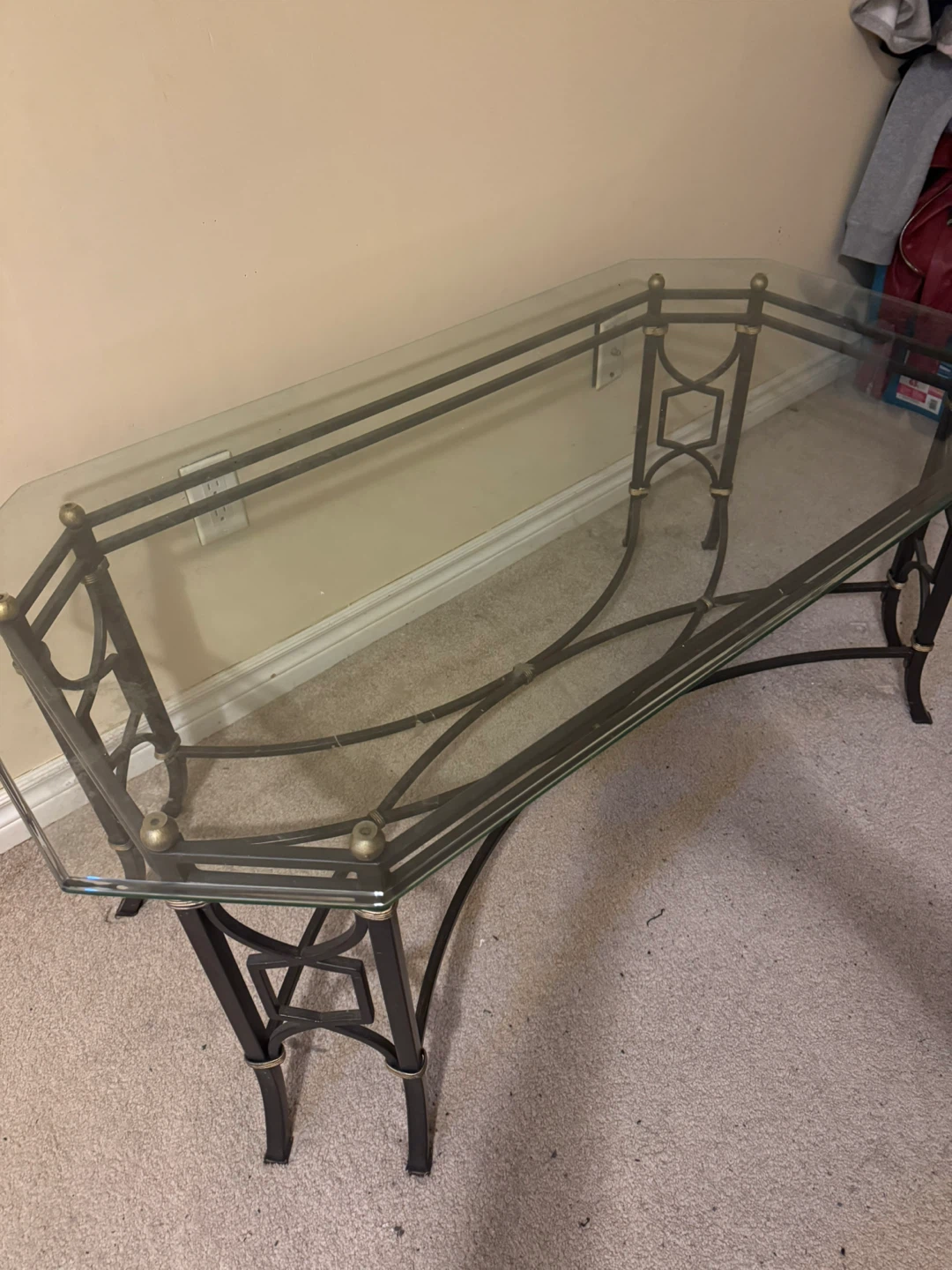 Metal and Glass Coffee Table - photo 3