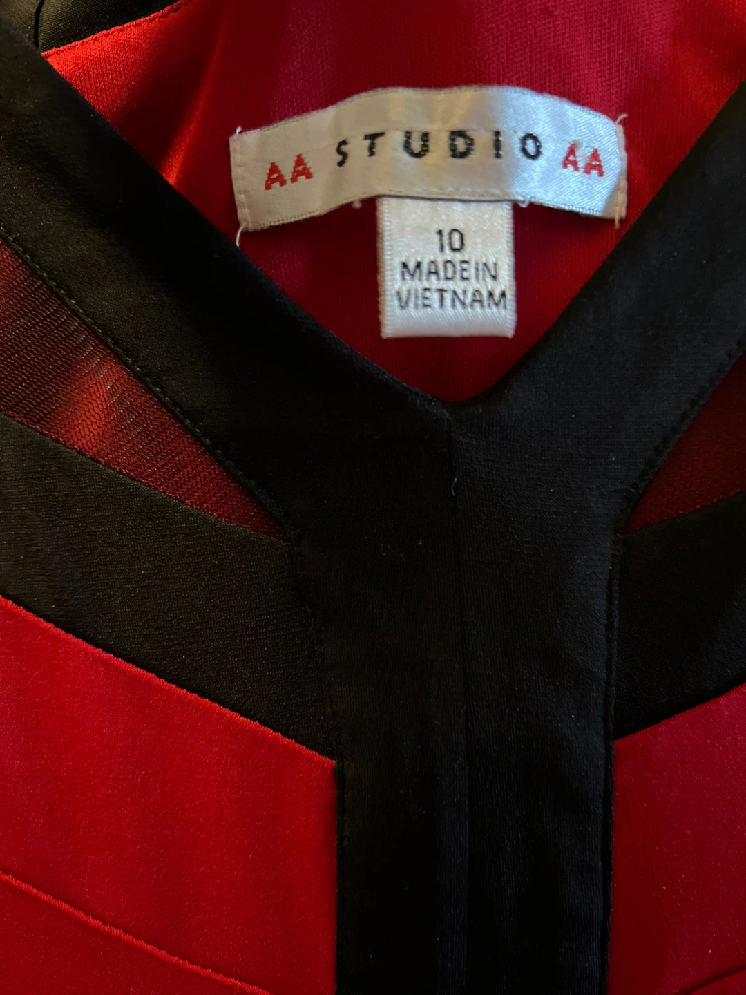 AA Studio AA Red and Black Sheath Dress Size 10 - photo 3