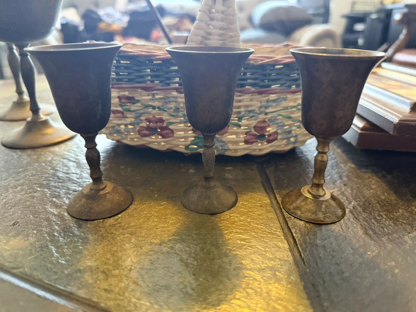 Vintage Brass Vine Goblets/Shot Glasses - photo 5