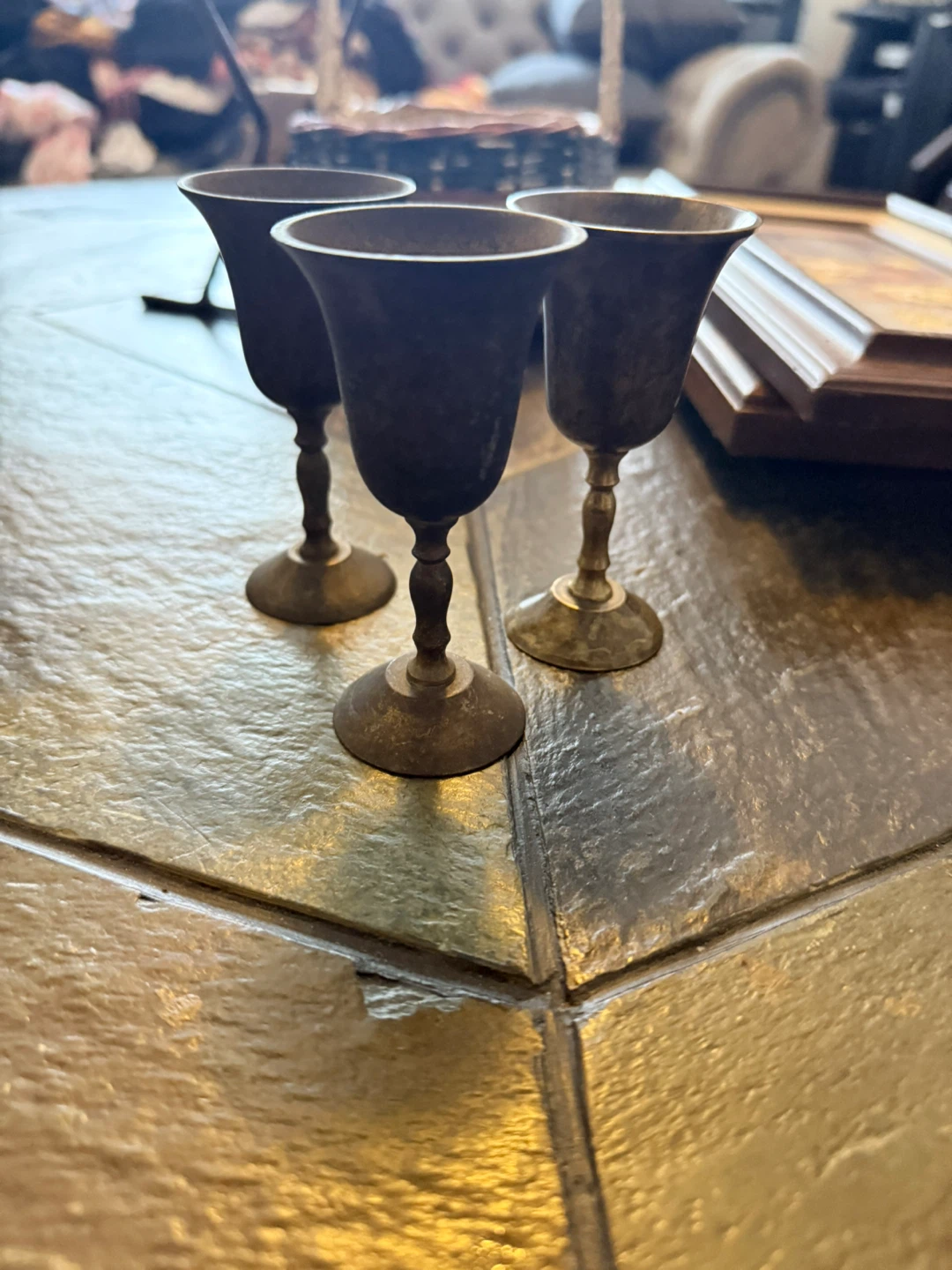 Vintage Brass Vine Goblets/Shot Glasses - photo 4