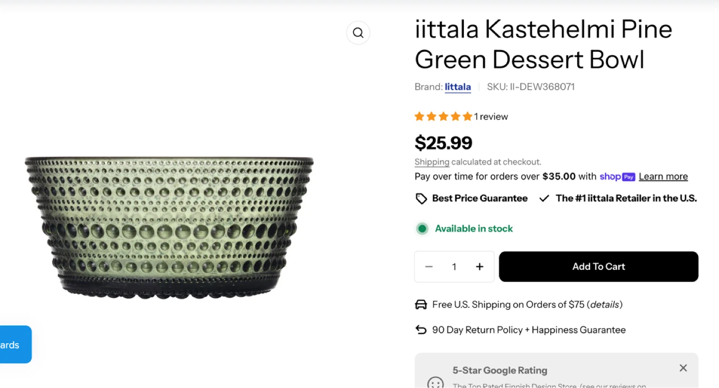 Iittala Teema Kastehelmi Pine Green 2 bowls + 1 plate set - photo 2