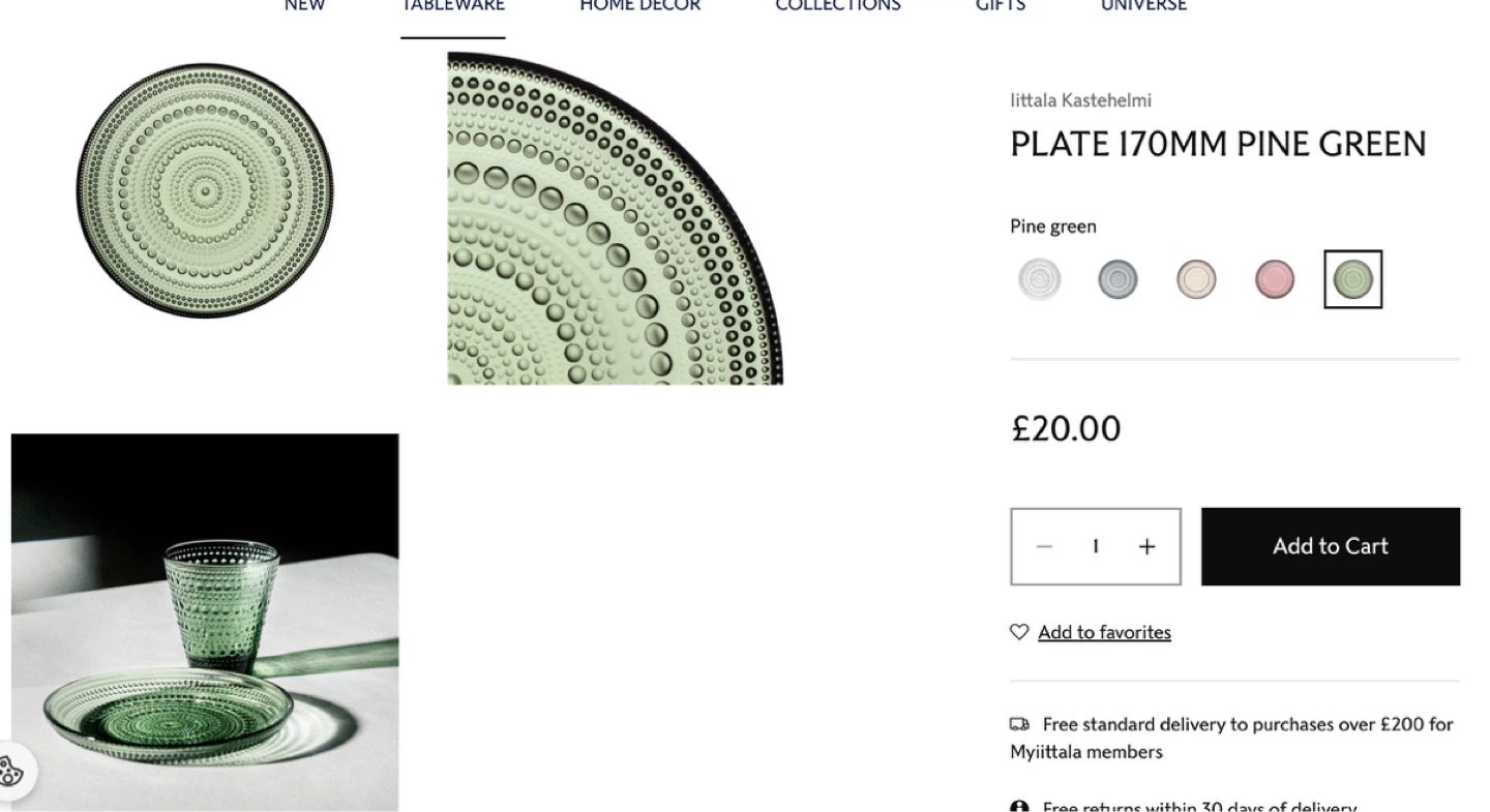 Iittala Teema Kastehelmi Pine Green 2 bowls + 1 plate set - photo 4