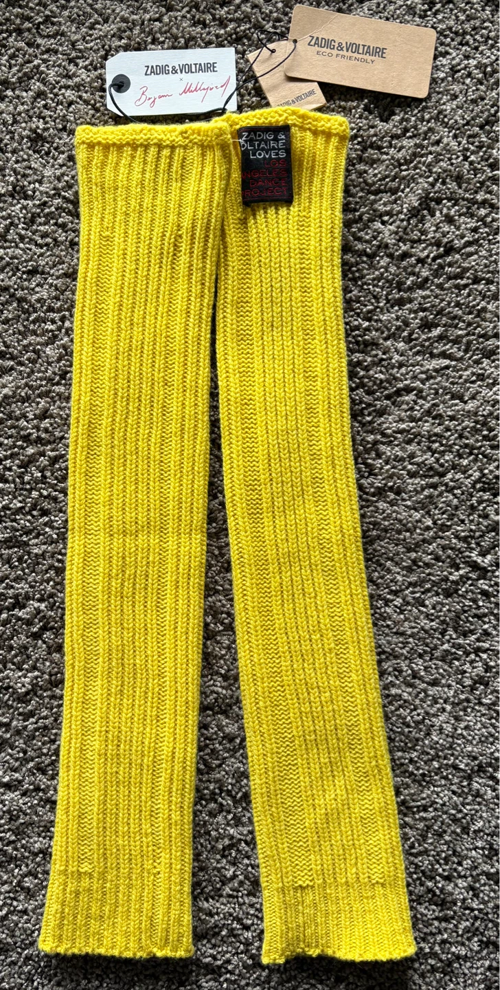Zadig & Voltaire Yellow Leg Warmers Brand New With Tags - photo 2