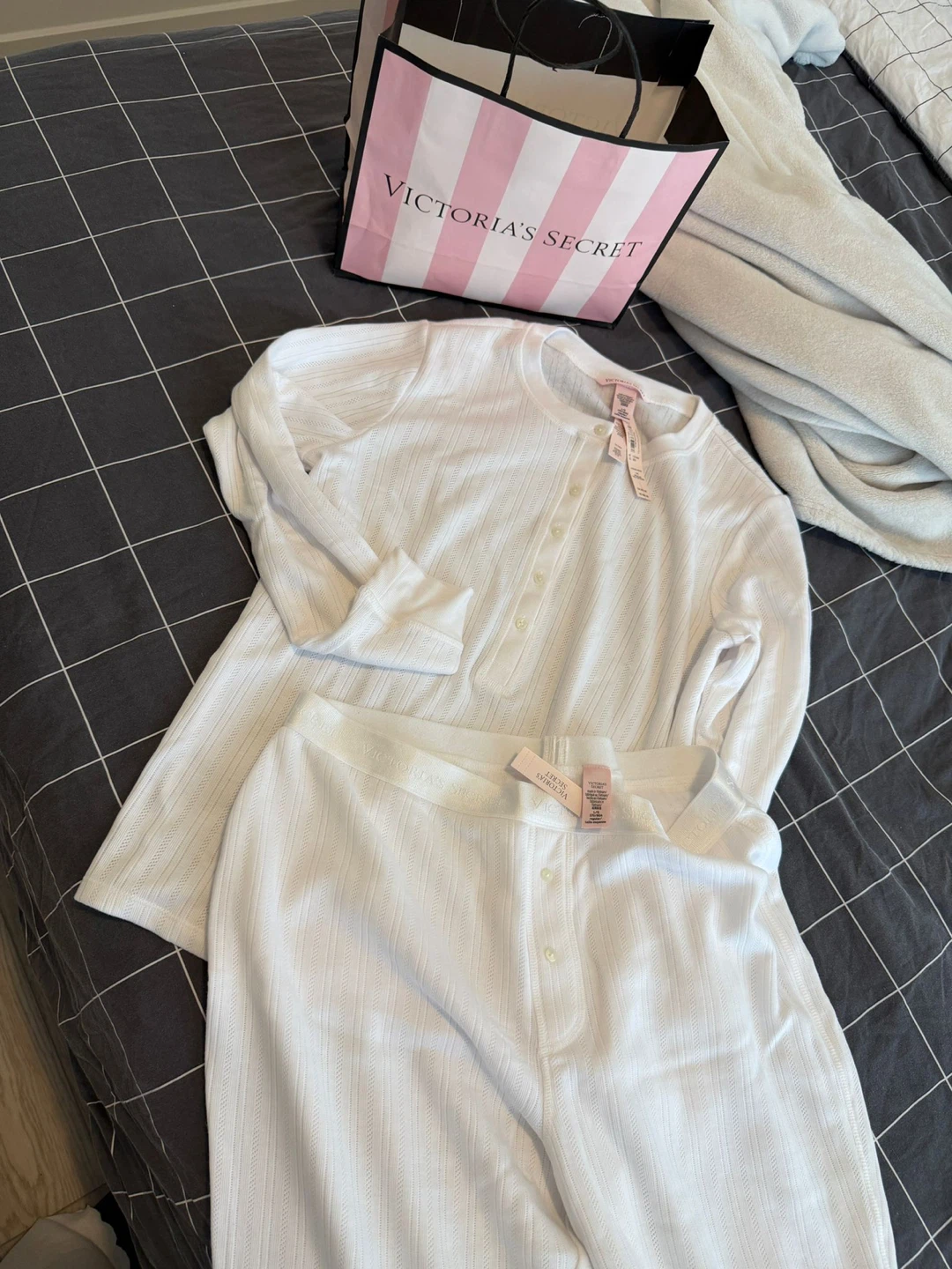 Victoria's Secret Cozy Pointelle Henley Long Pajama Set - photo 2