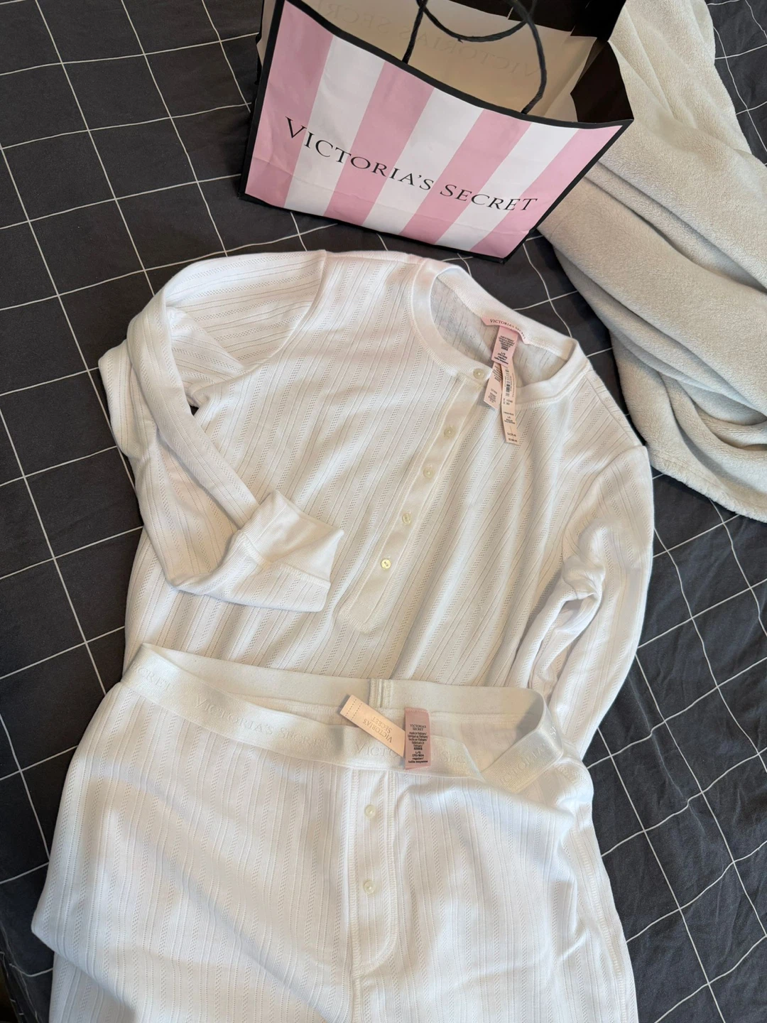 Victoria's Secret Cozy Pointelle Henley Long Pajama Set - photo 4