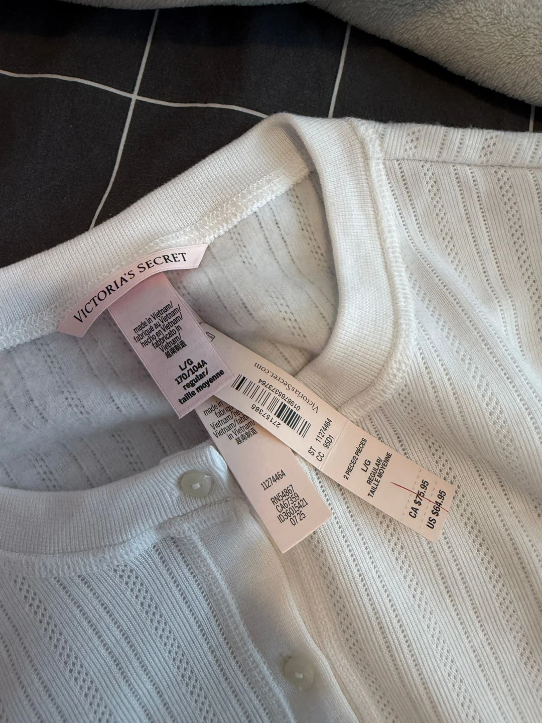 Victoria's Secret Cozy Pointelle Henley Long Pajama Set - photo 3