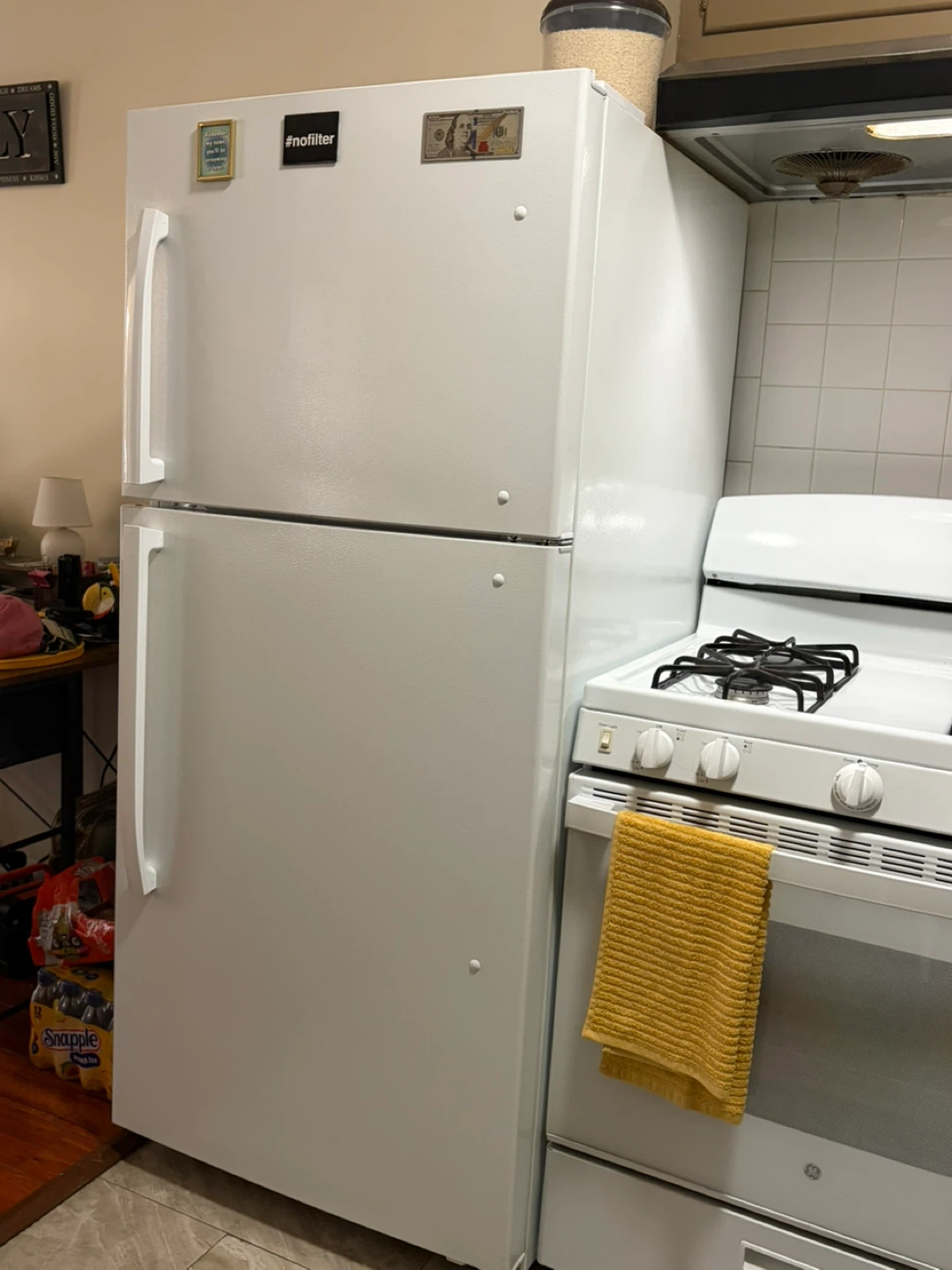 White Top-Freezer Refrigerator - photo 2
