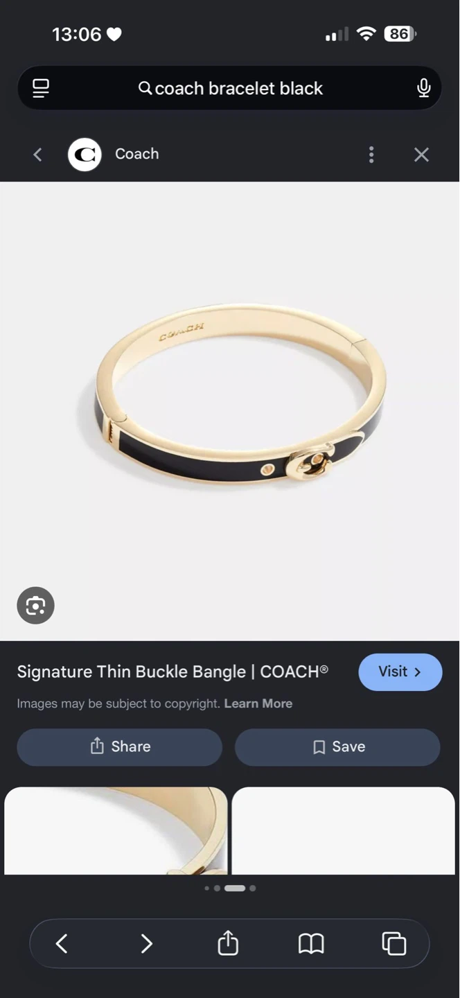 Coach Signature Buckle Bangle - Gold Tone Cream - photo 4