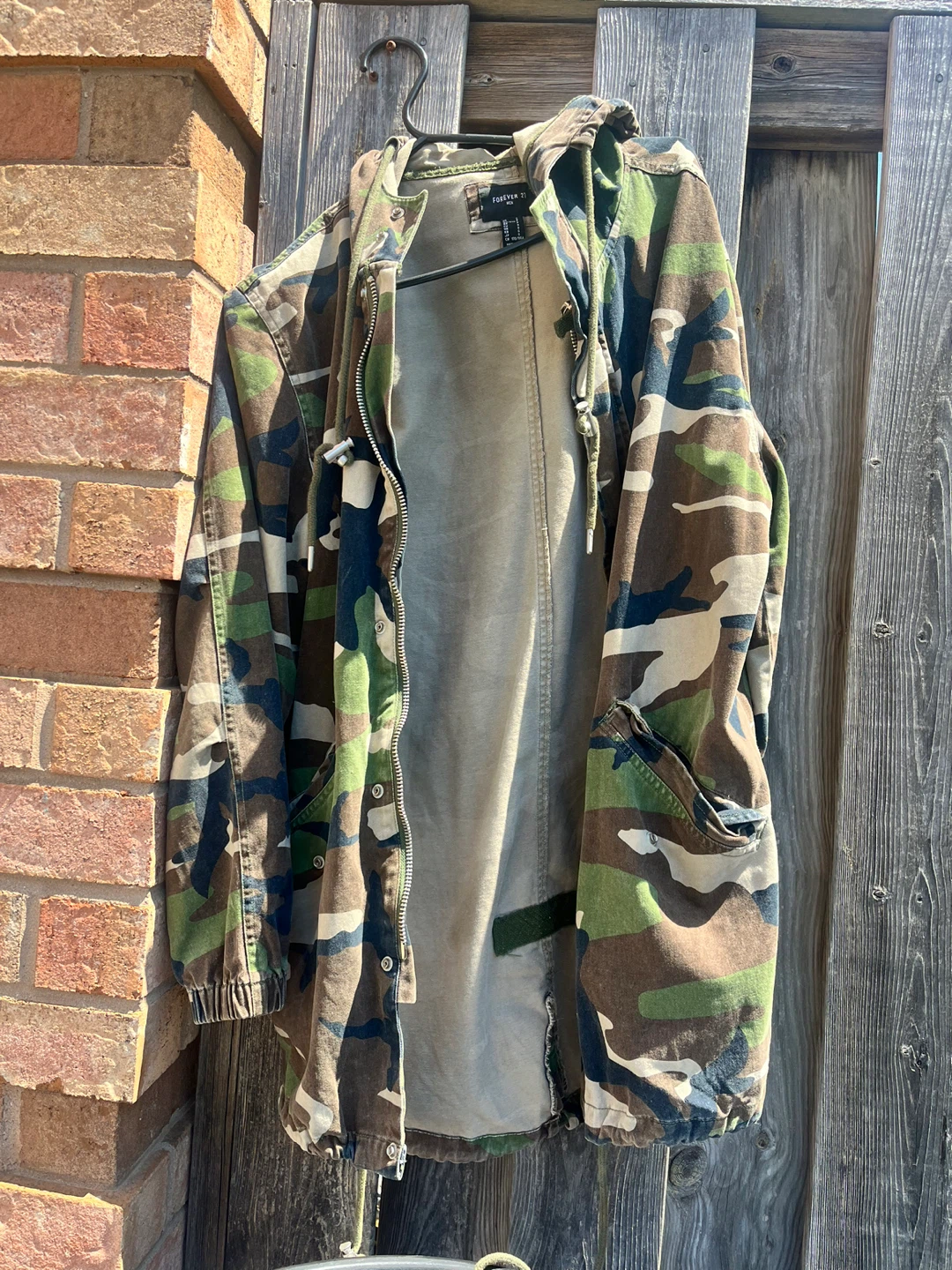 Forever 21 Men's Camo Anorak Jacket Size S - photo 2