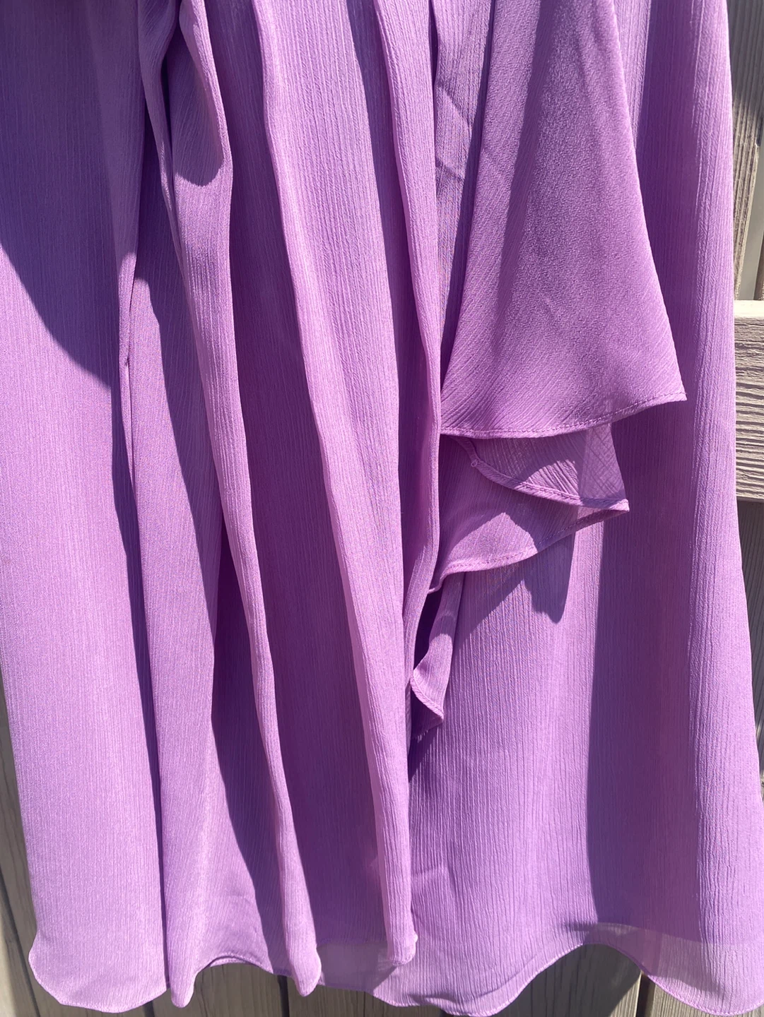 David's Bridal Strapless Purple Chiffon Dress Size 2 - photo 3