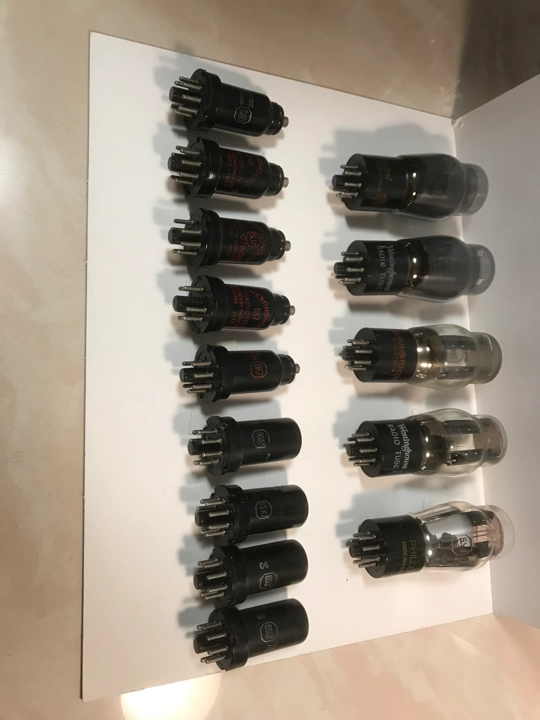 Assorted Vintage Radio Tubes - GE, Westinghouse, RCA, Sylvania
