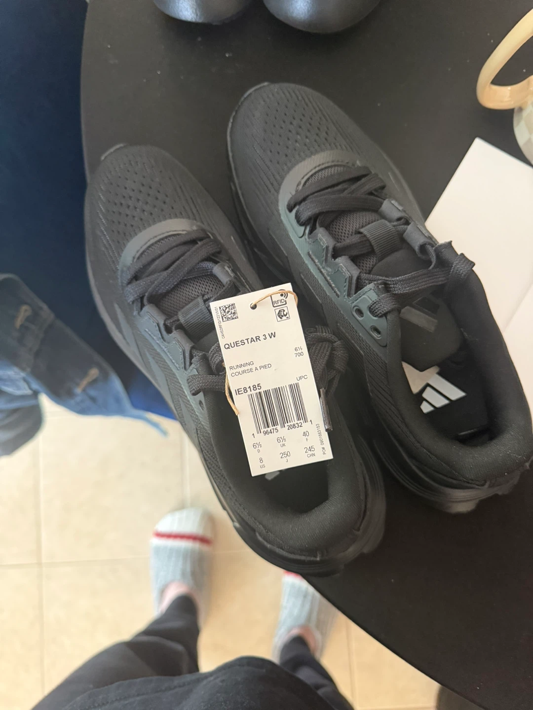 2 pairs BNWT all black Adidas Running Shoes - photo 4