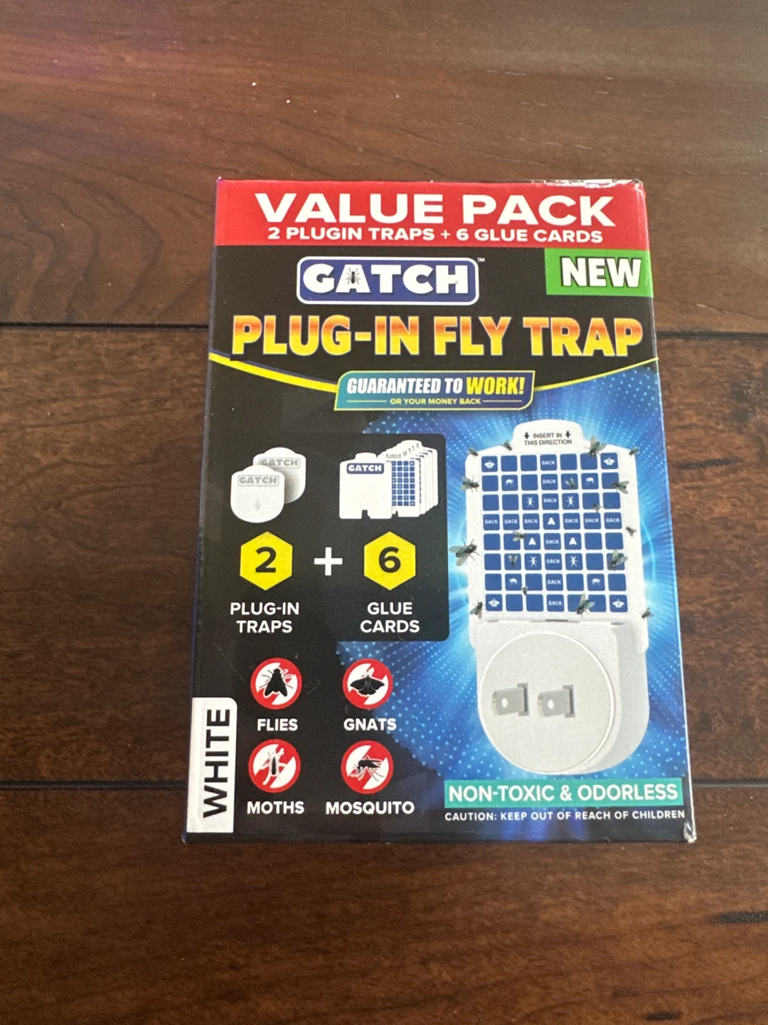 GATCH Plug-In Fly Trap Value Pack - 2 Traps + 6 Glue Cards