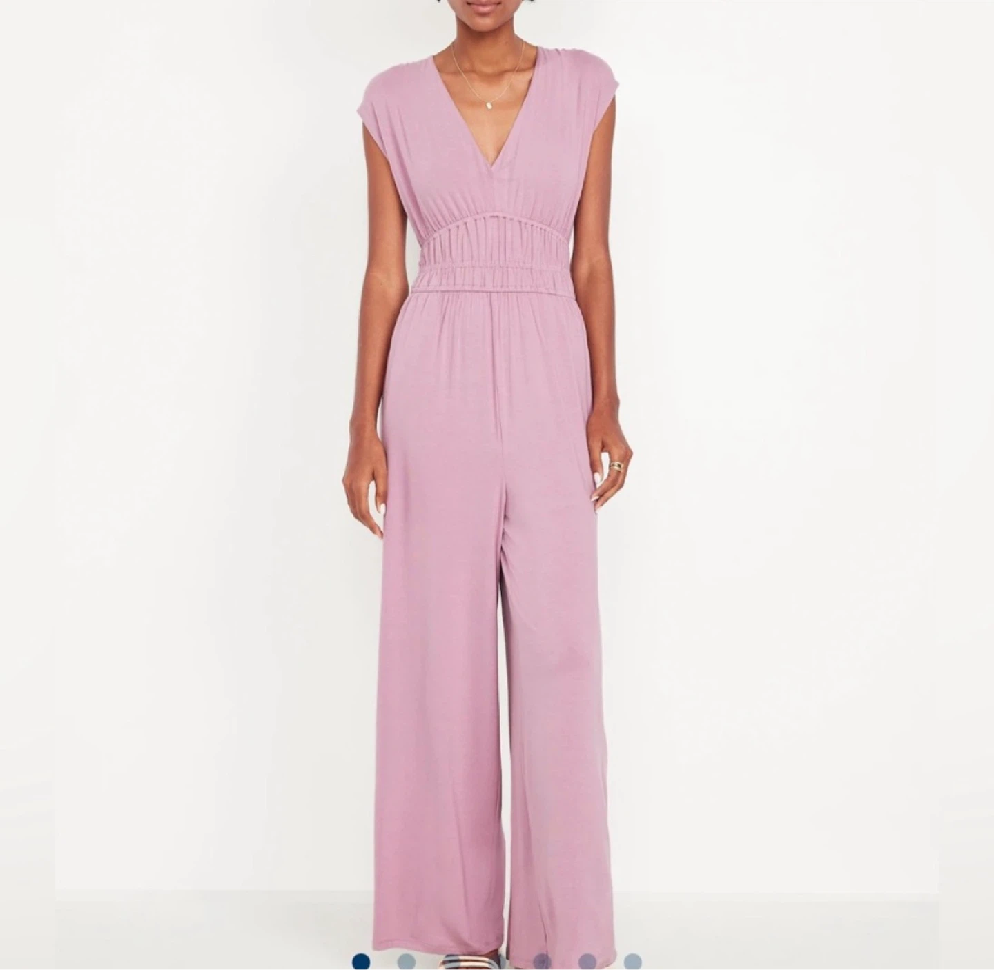 Old Navy Lavender V-Neck Wide Leg Jumpsuit XL Tall - photo 3