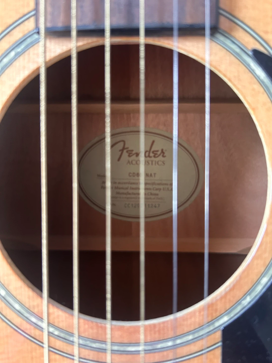 Fender CD-60 NAT Acoustic Guitar - photo 2
