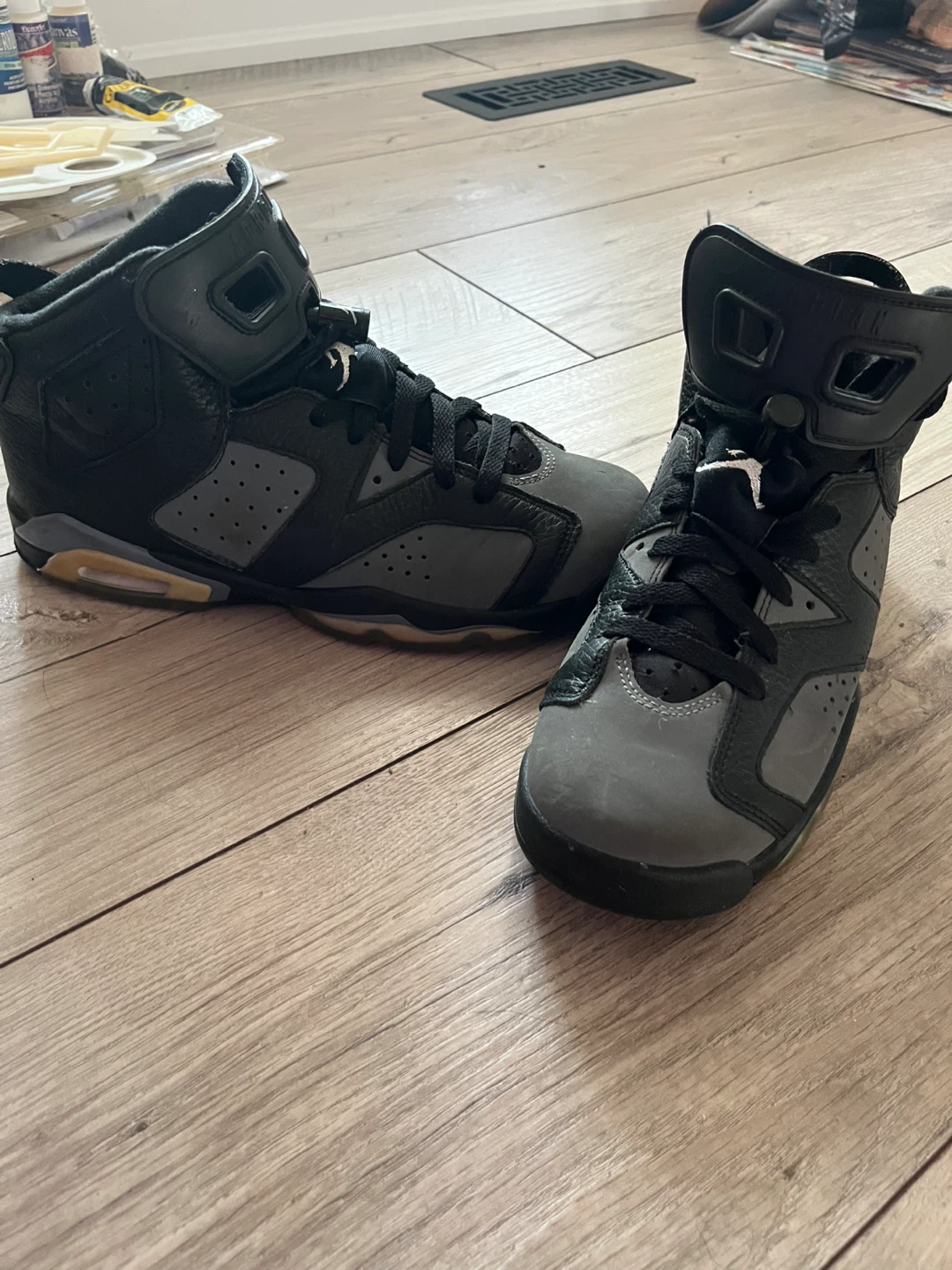 Air Jordan 6 Retro Black Grey Sneakers - photo 4
